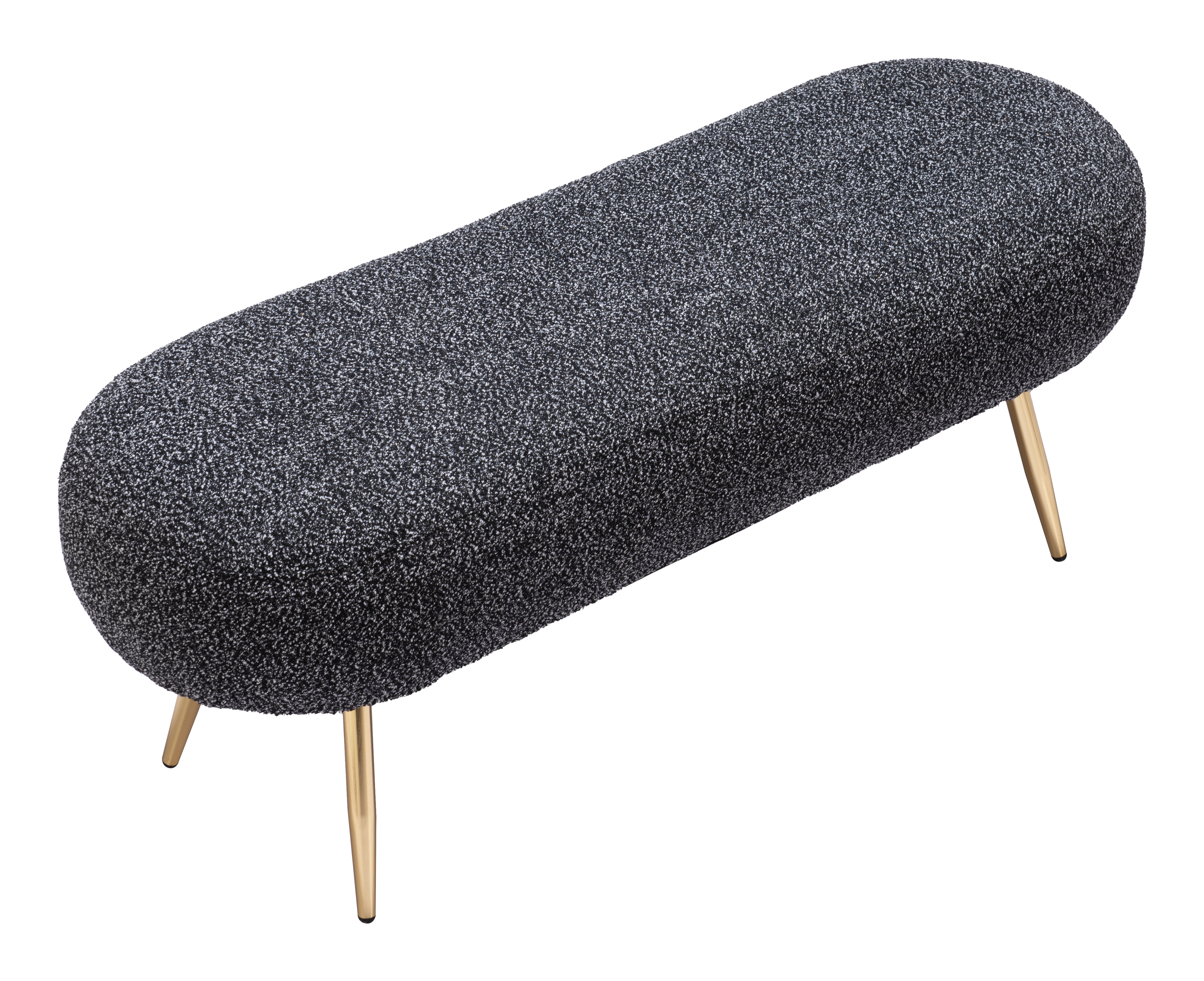 ZUO - Creek Bench in Glitter Black