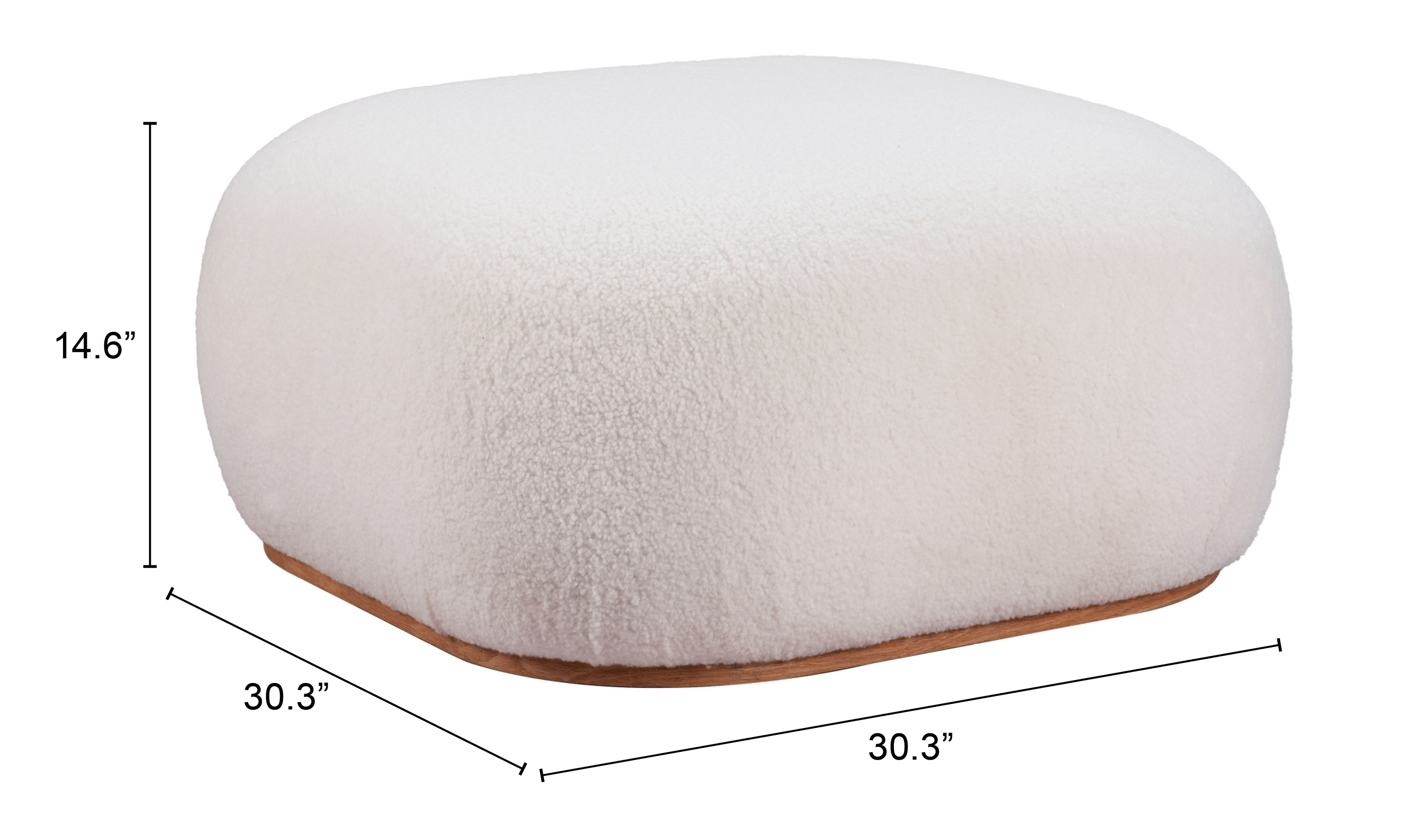 ZUO™ Azua Ottoman - Cream