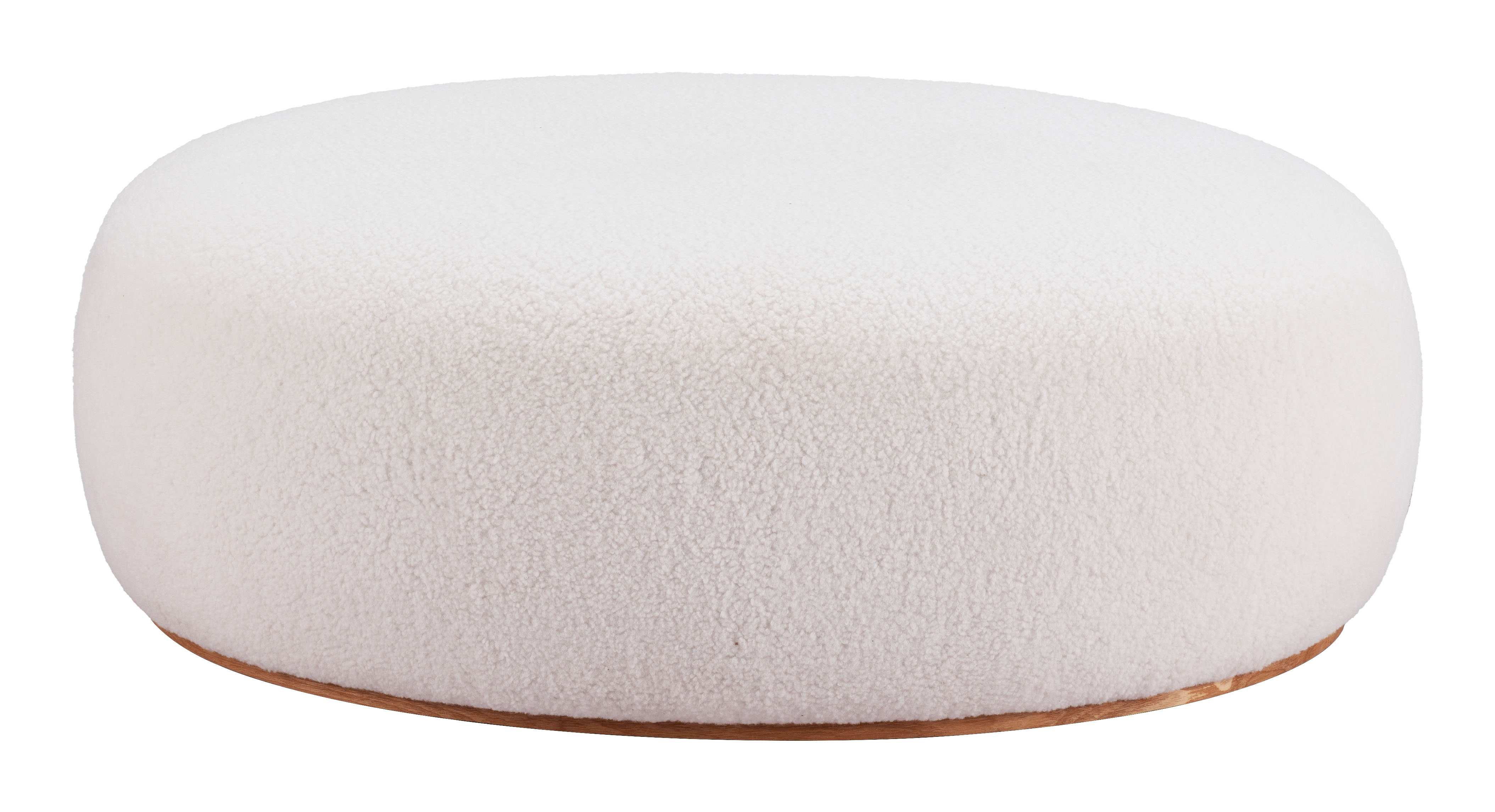 ZUO Amber Ottoman - Cream