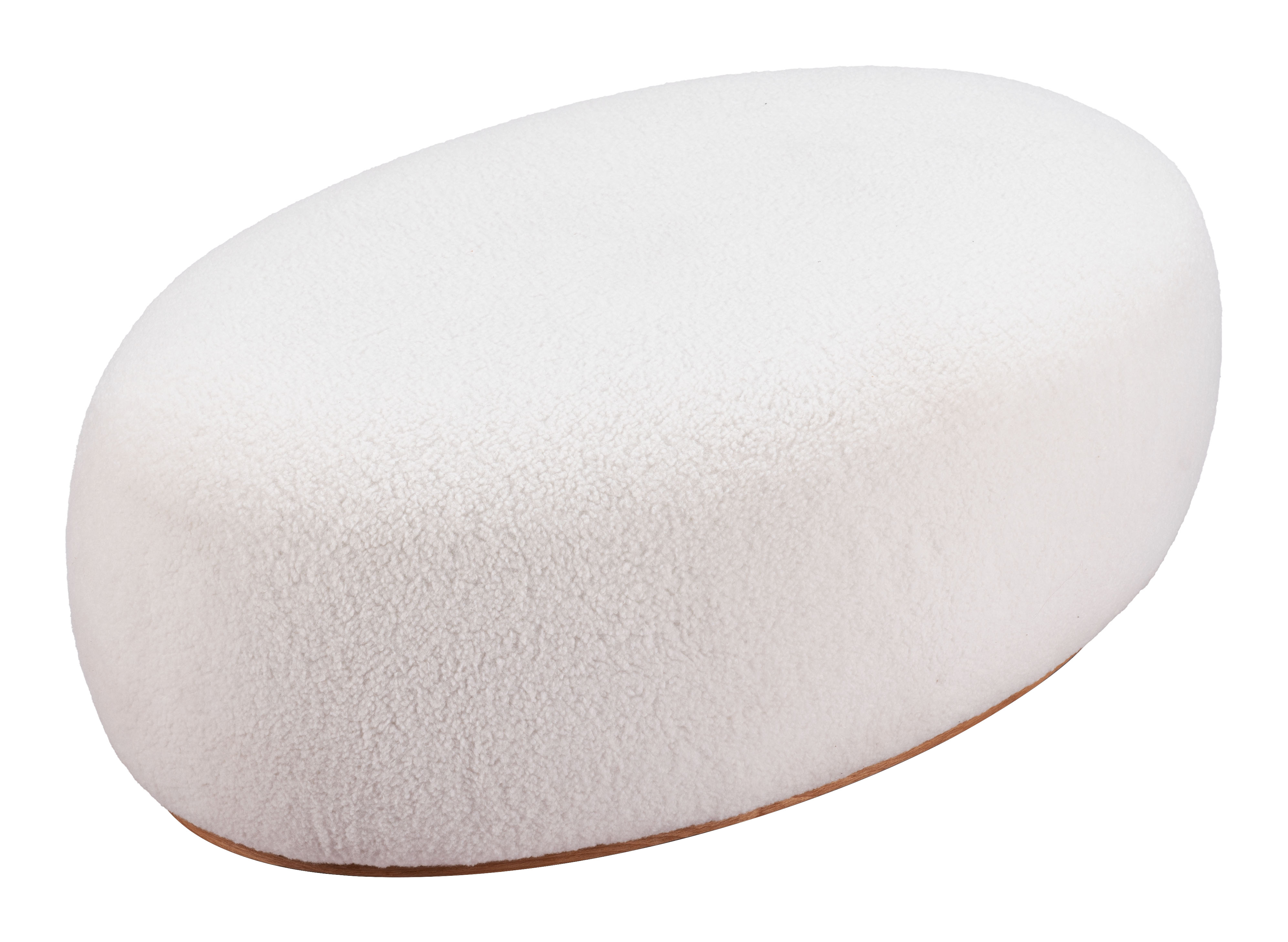 ZUO Amber Ottoman - Cream