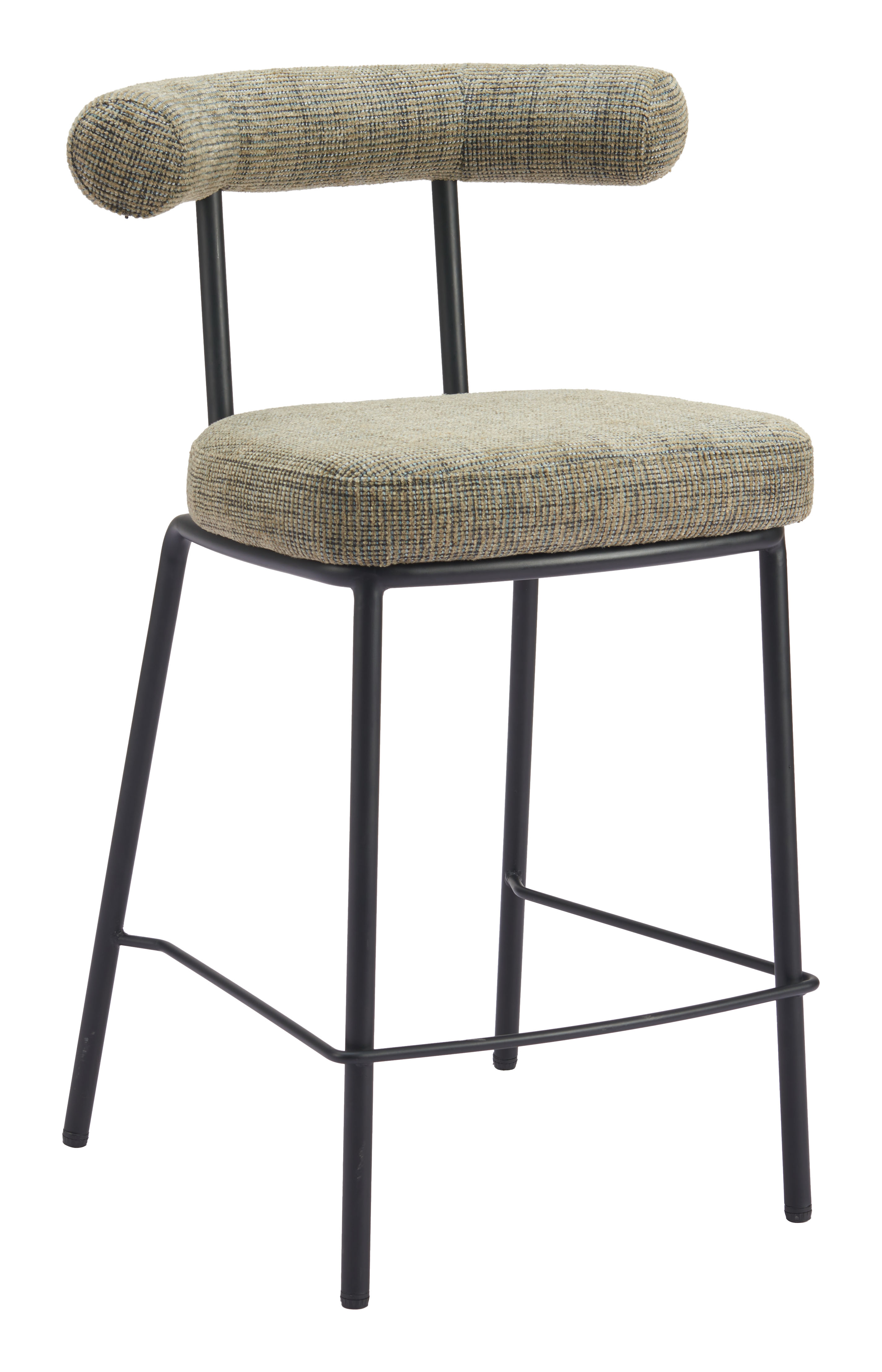 ZUO - Kede Counter Stool in Green Tweed