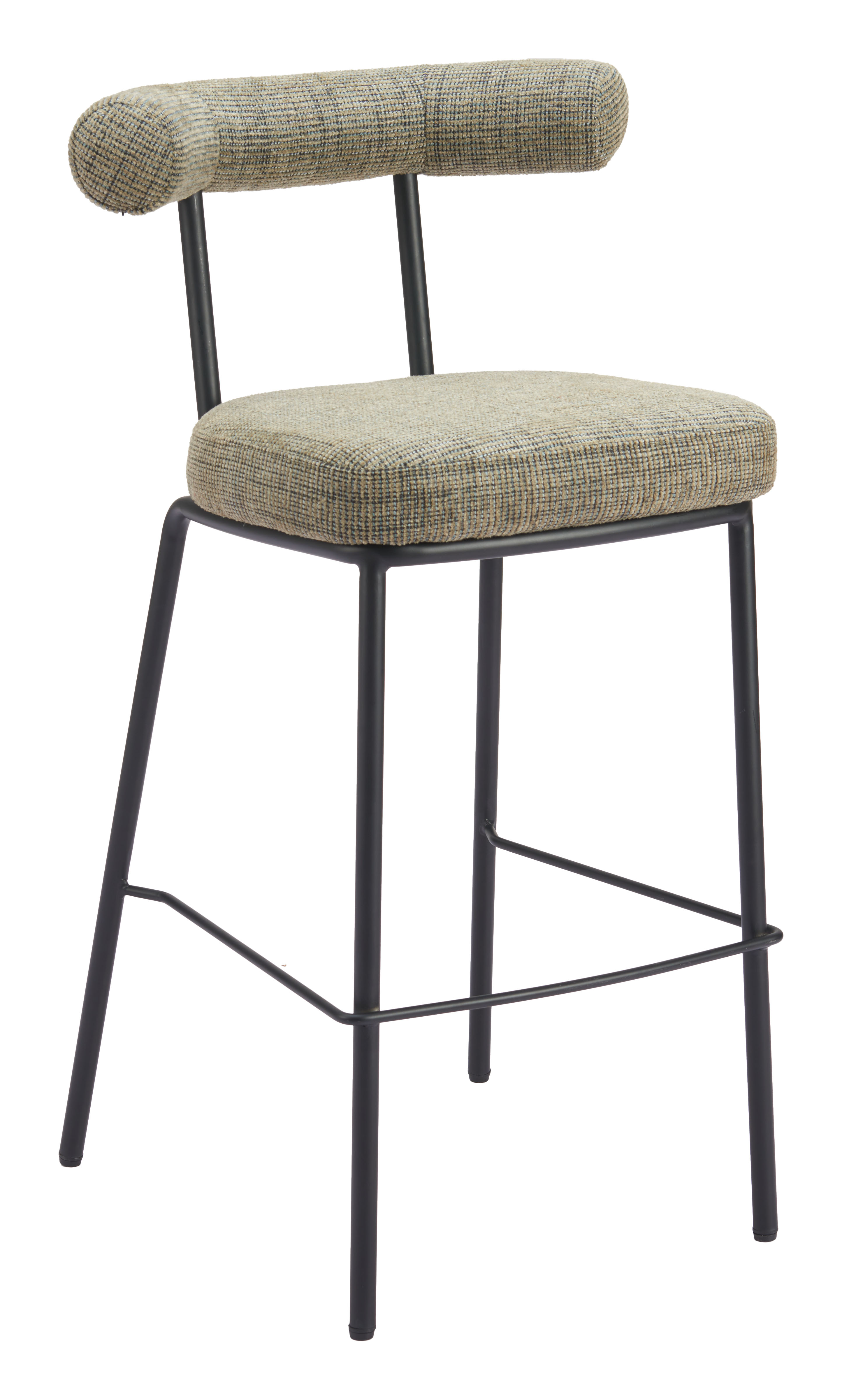 ZUO - Kede Barstool in Green Tweed