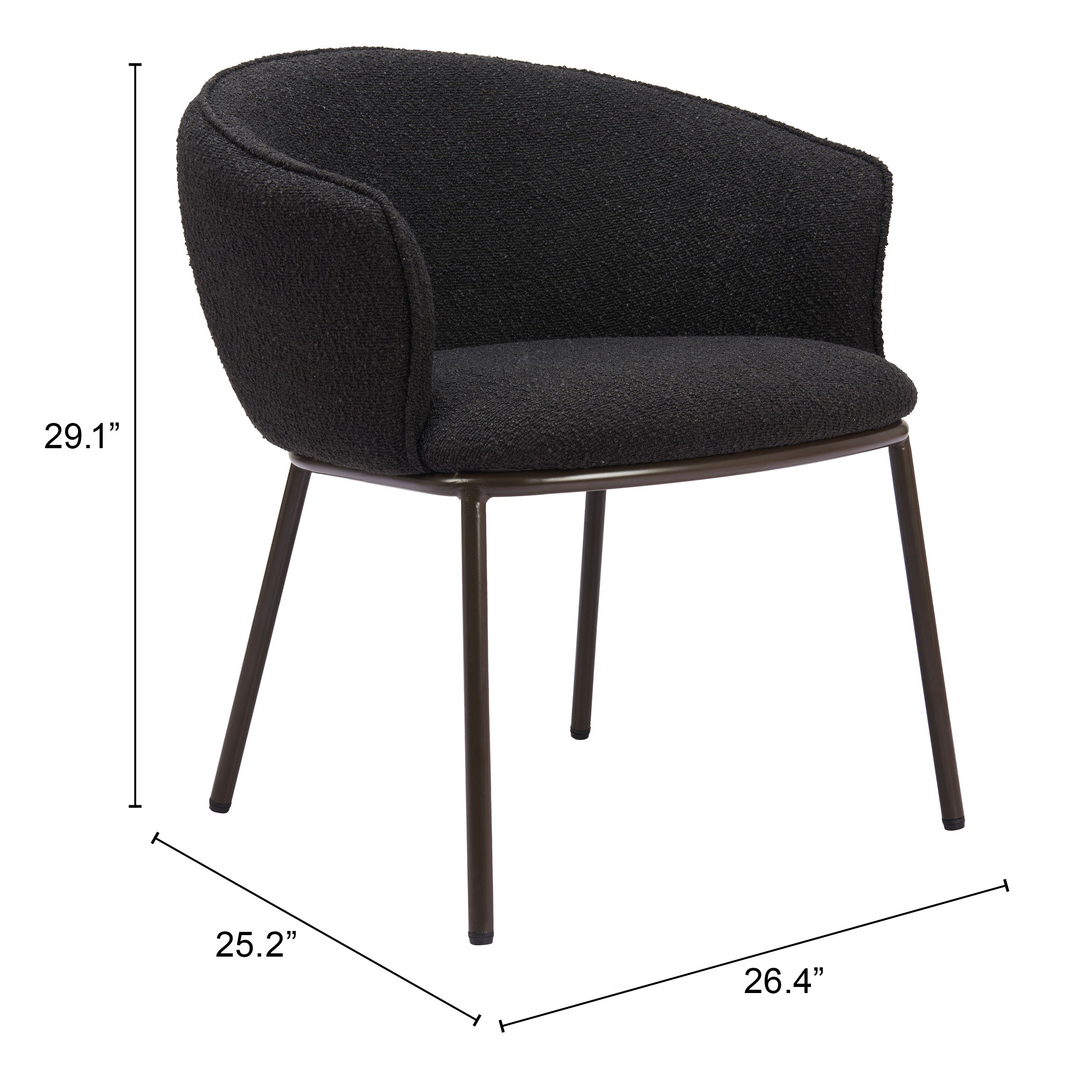 ZUO Essen Dining Chair - Black/Bronze