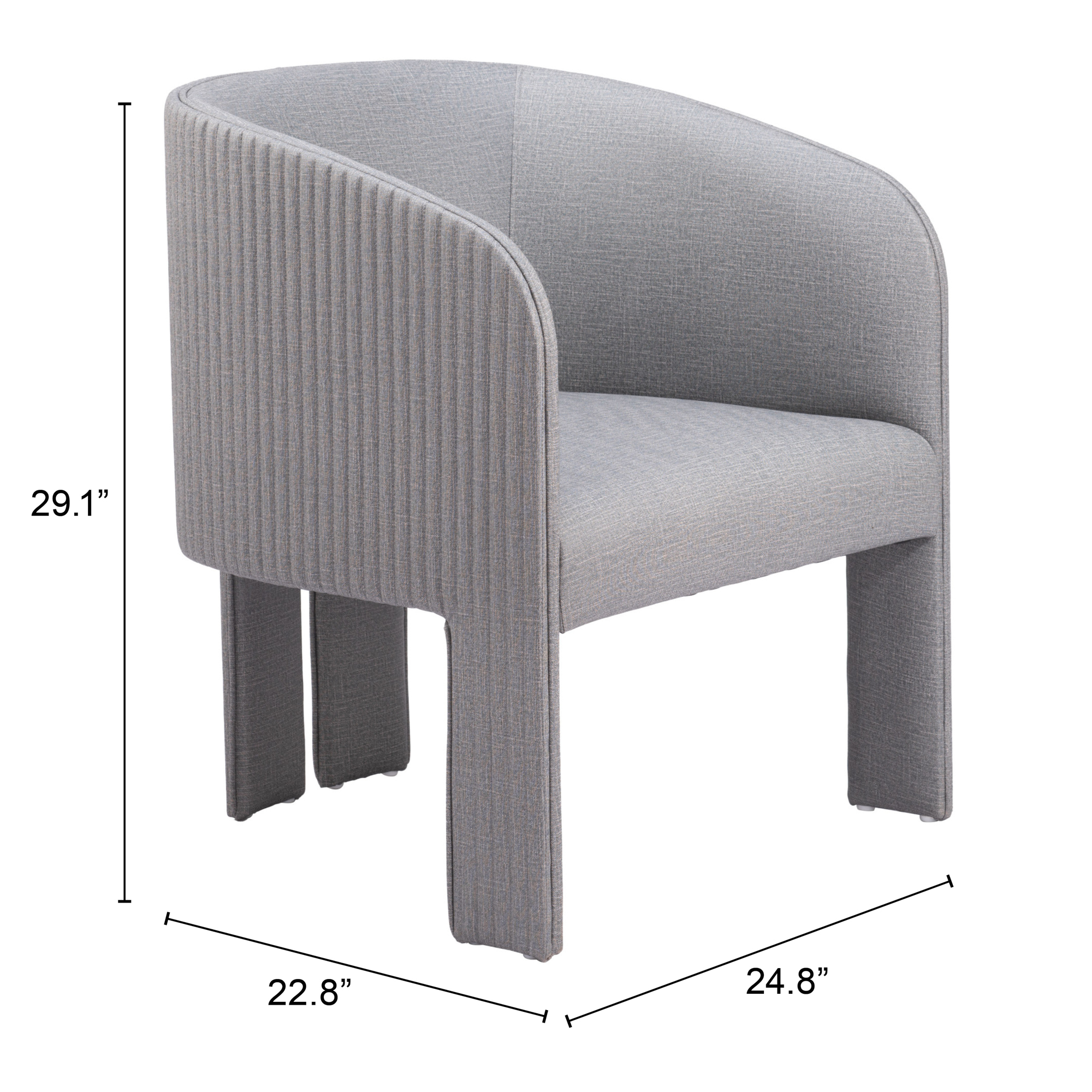 ZUO™ Hull Accent Chair - Slate Gray