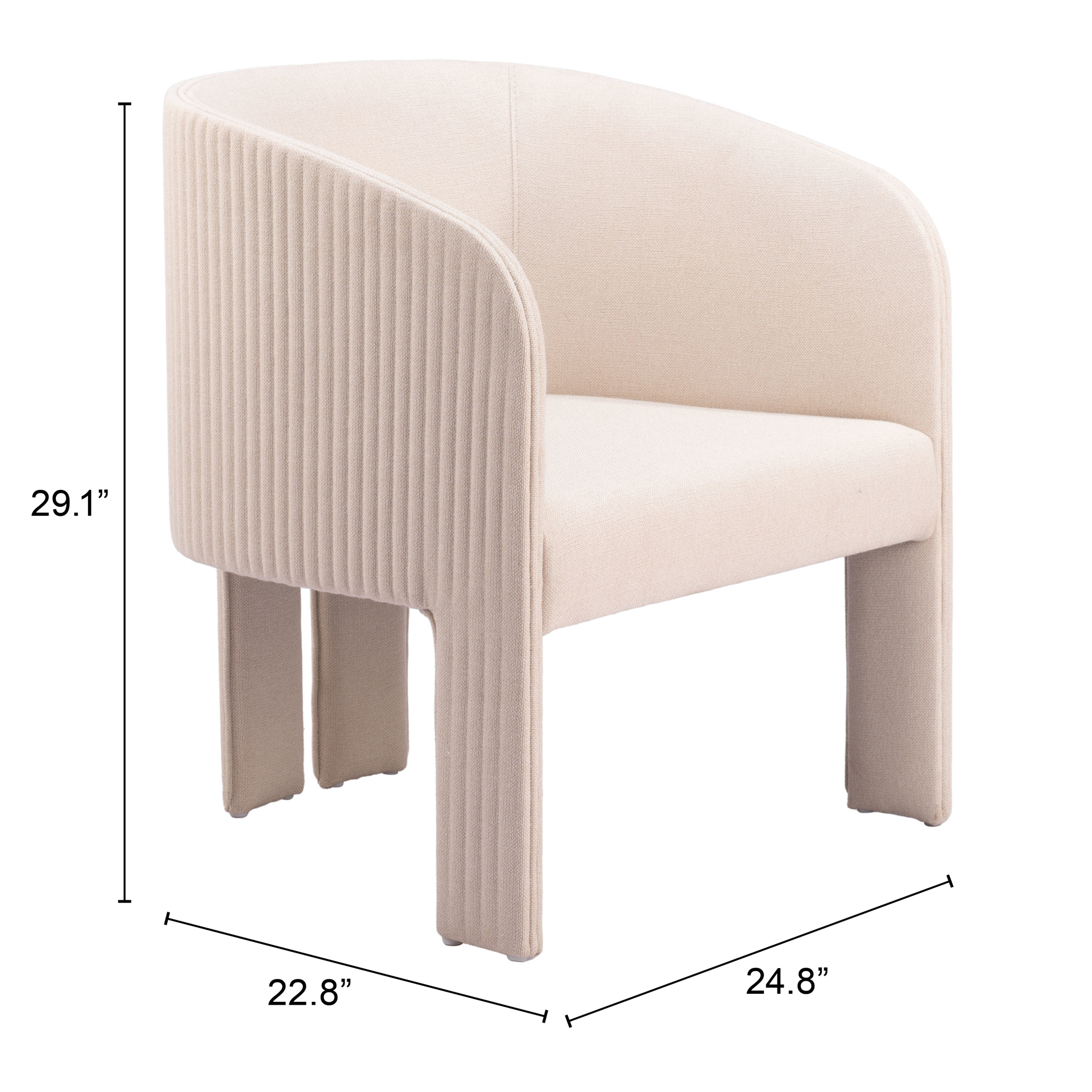 ZUO™ Hull Accent Chair - Beige