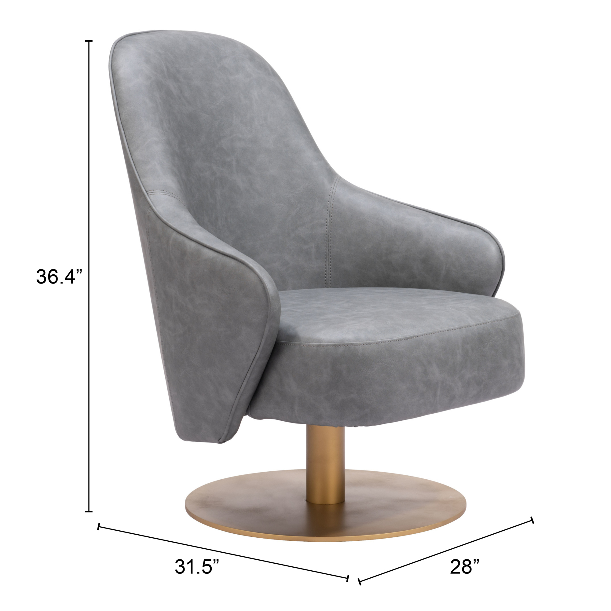 ZUO™ Withby Accent Chair - Gray