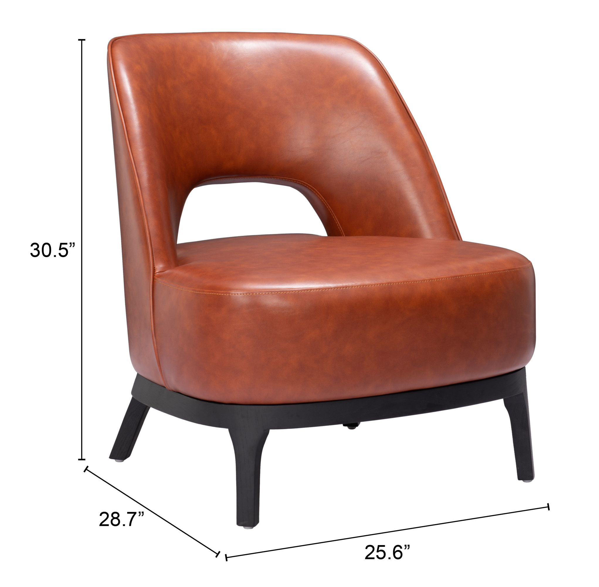 ZUO Mistley Accent Chair - Brown