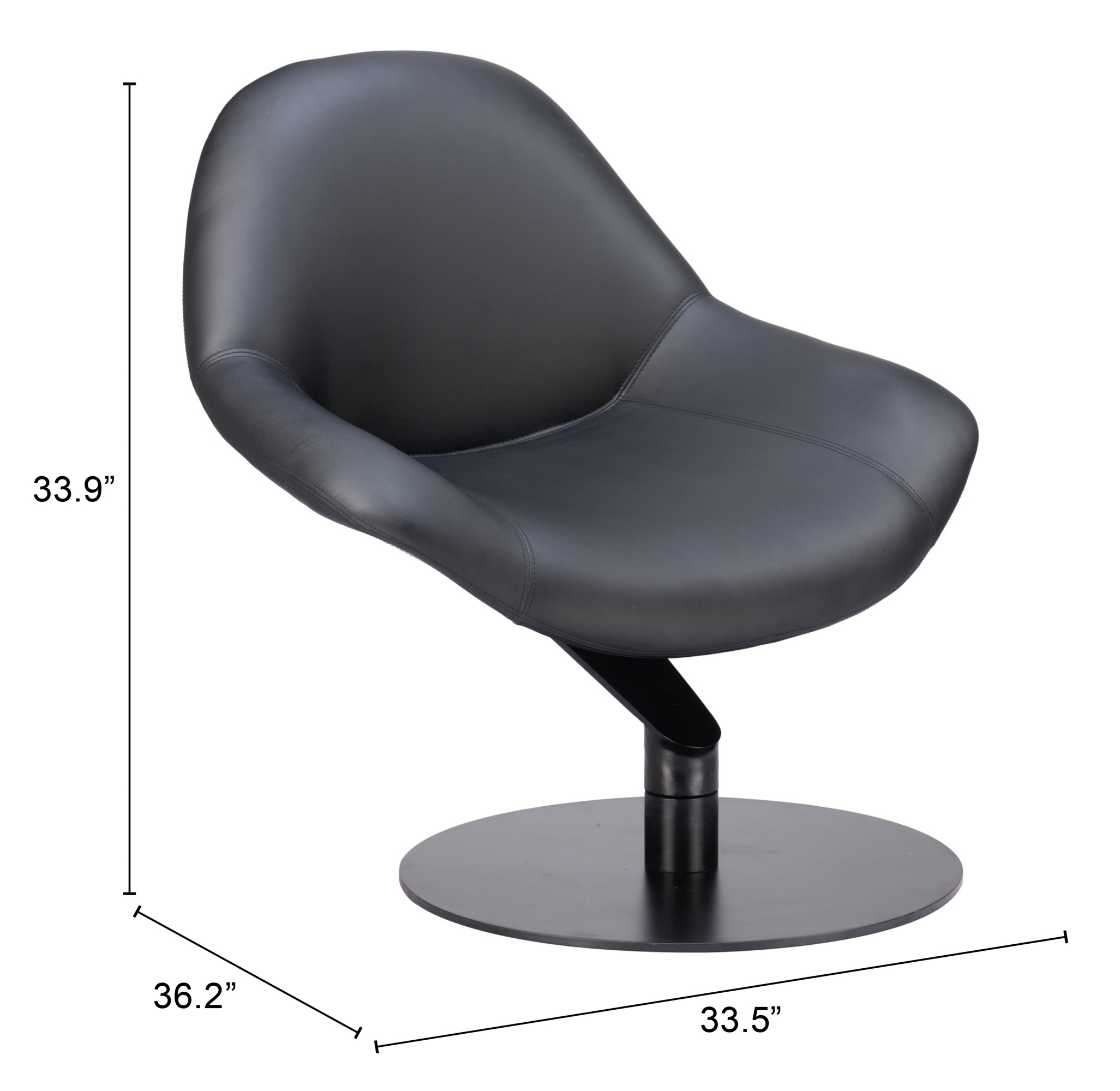 ZUO™ Poole Accent Chair - Black