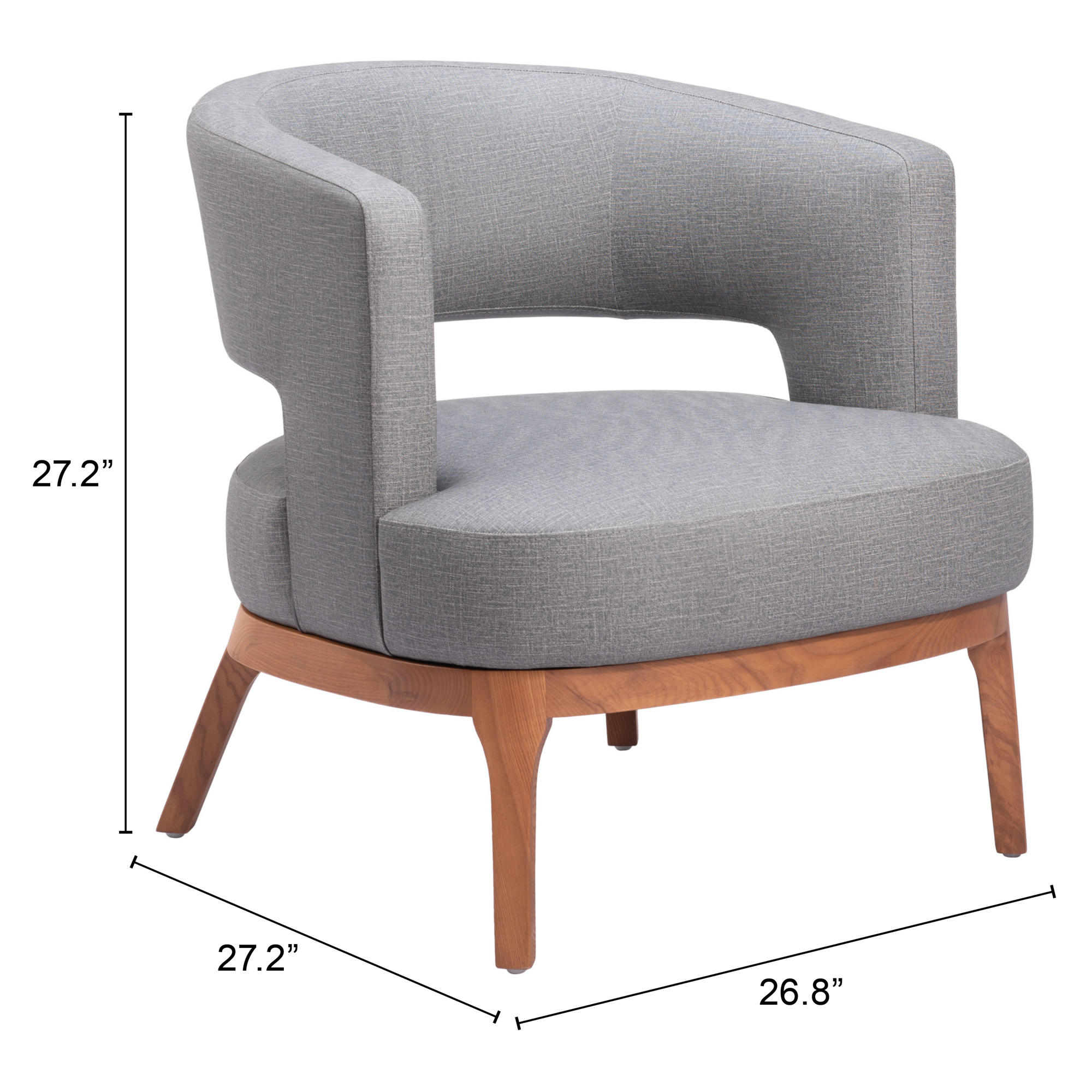 ZUO™ Penryn Accent Chair - Slate Gray