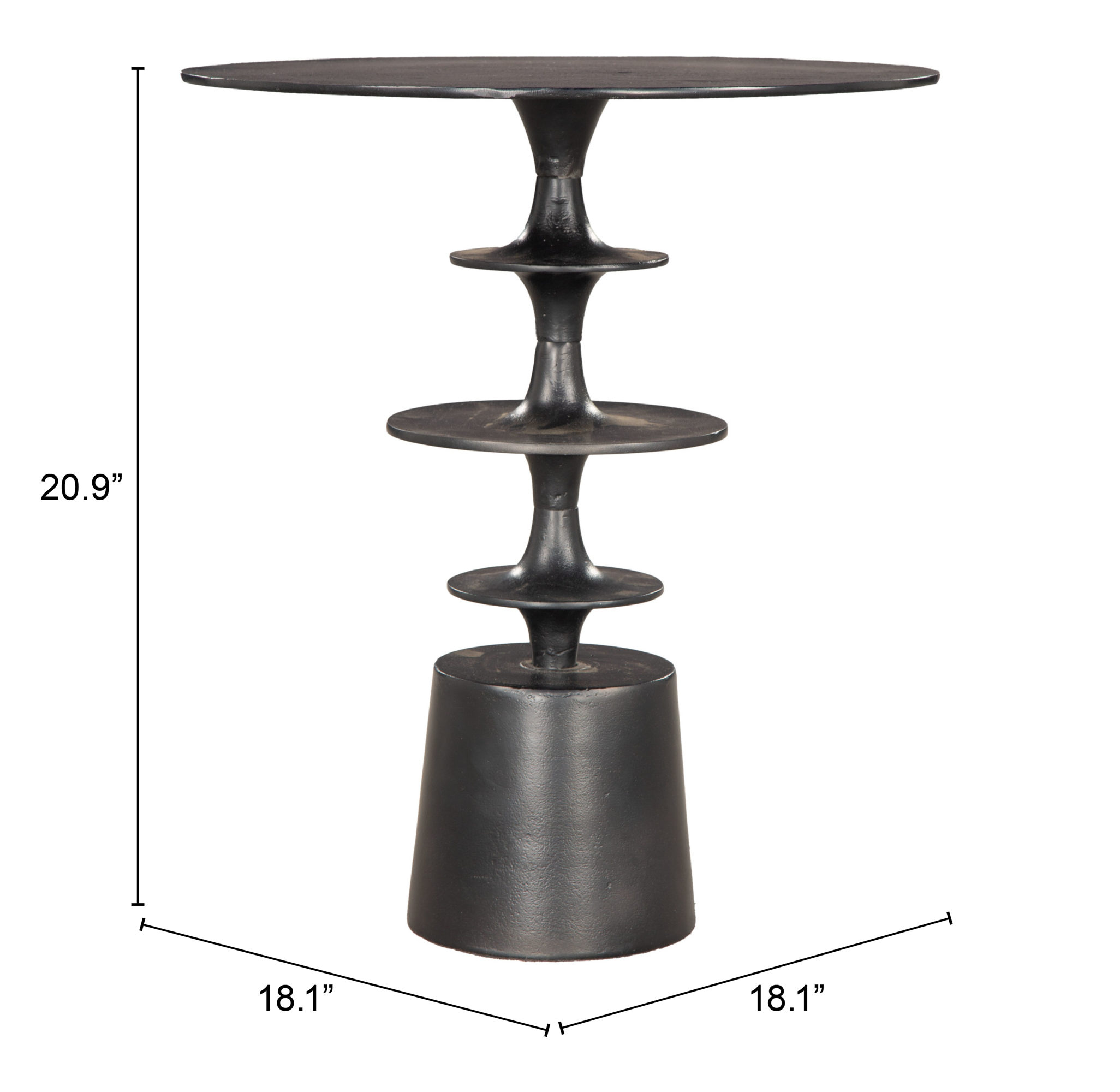 ZUO - Renie Side Table in Black