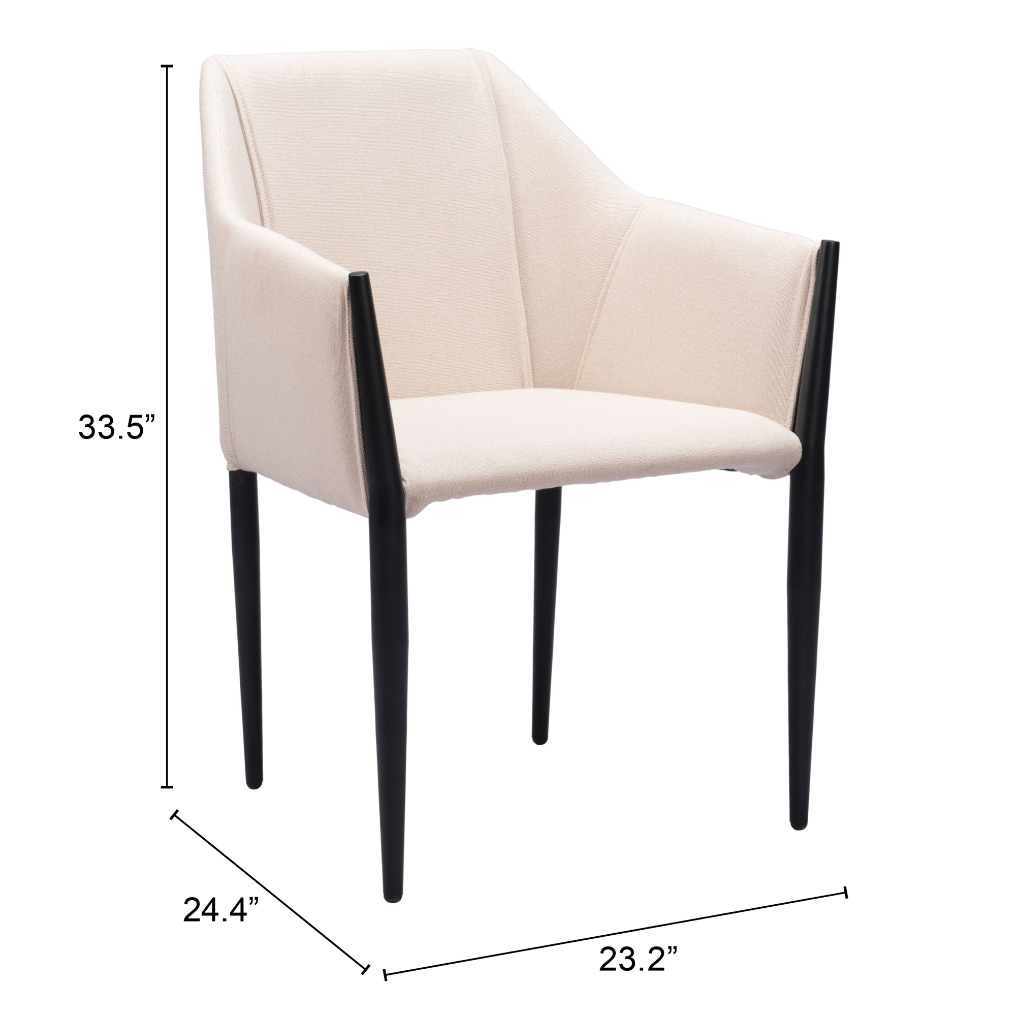 ZUO Andover Dining Chair (Set of 2) - Beige