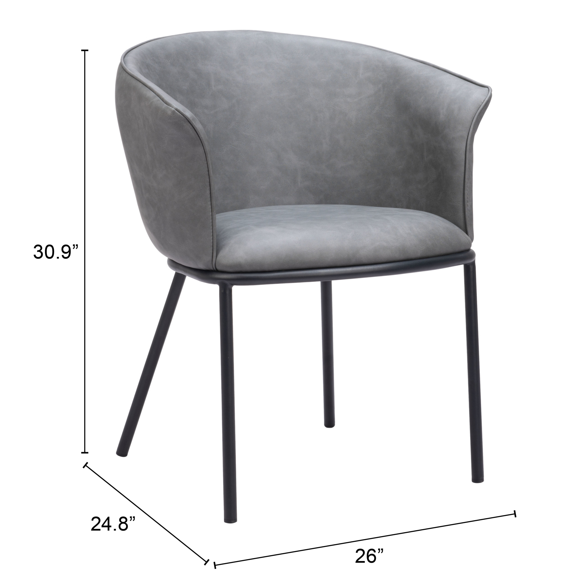 ZUO Garston Dining Chair - Gray