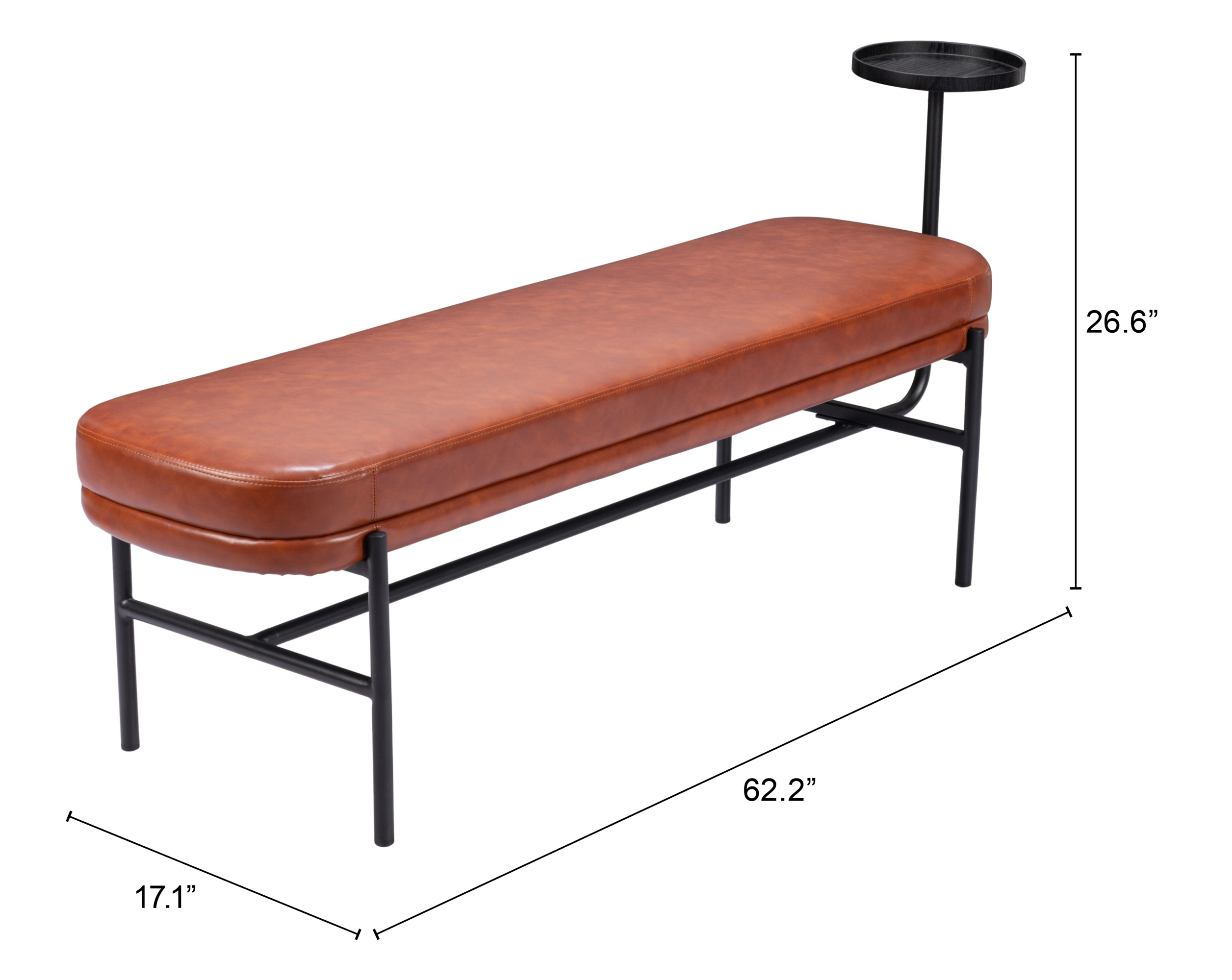 ZUO - Ploce Bench in Brown