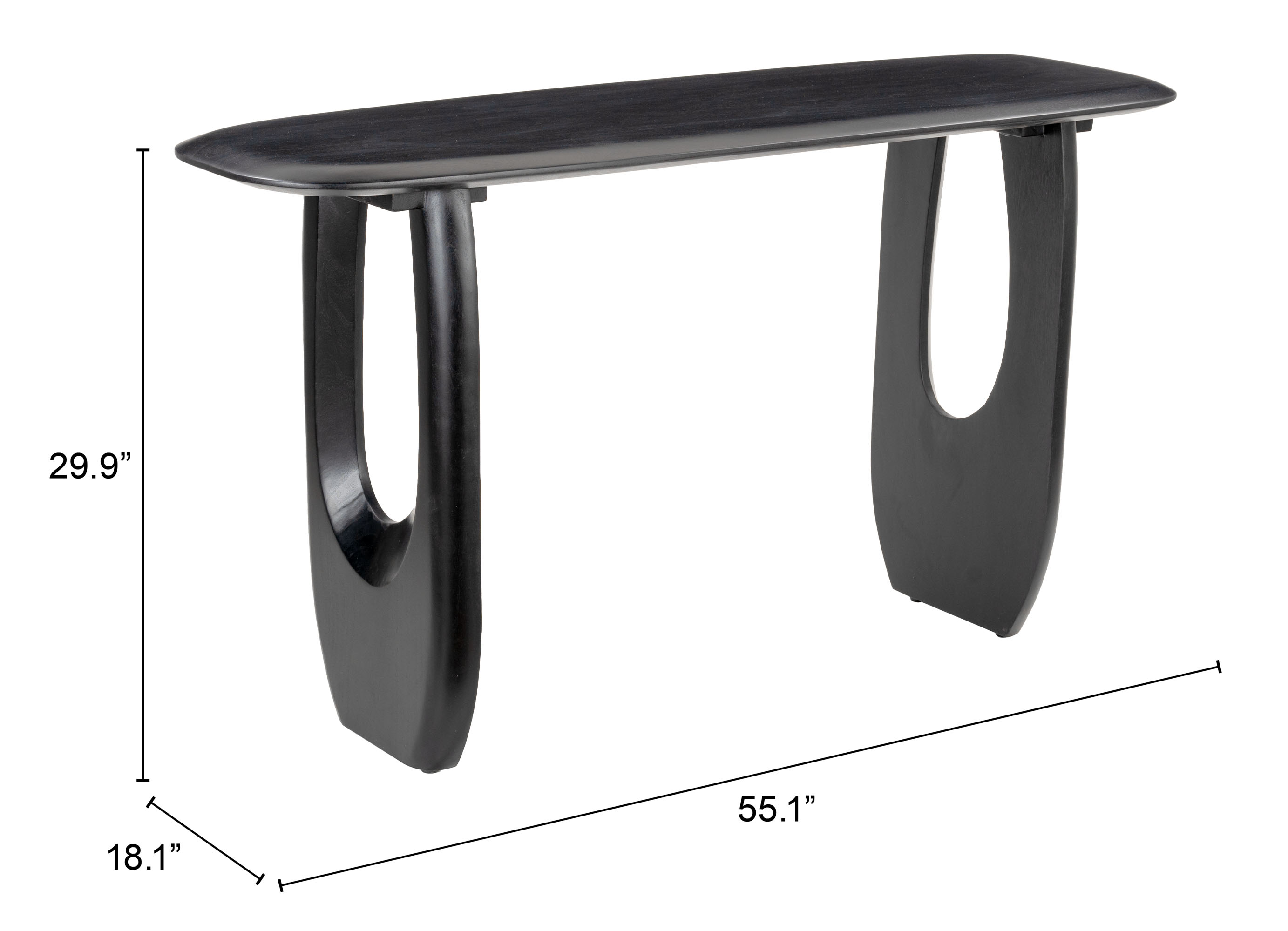 ZUO - Arasan Console Table in Black