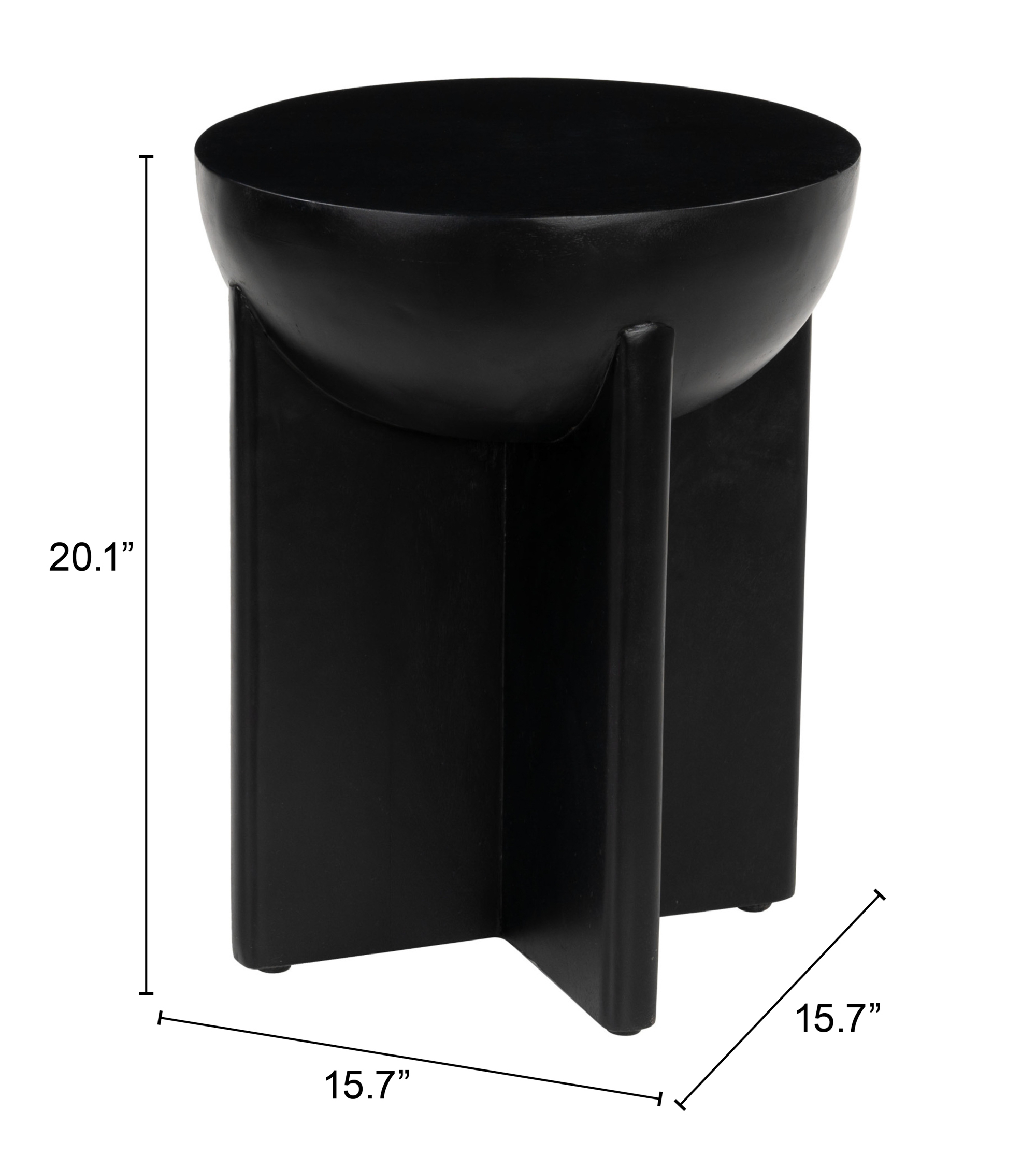 ZUO - Tume Side Table in Black