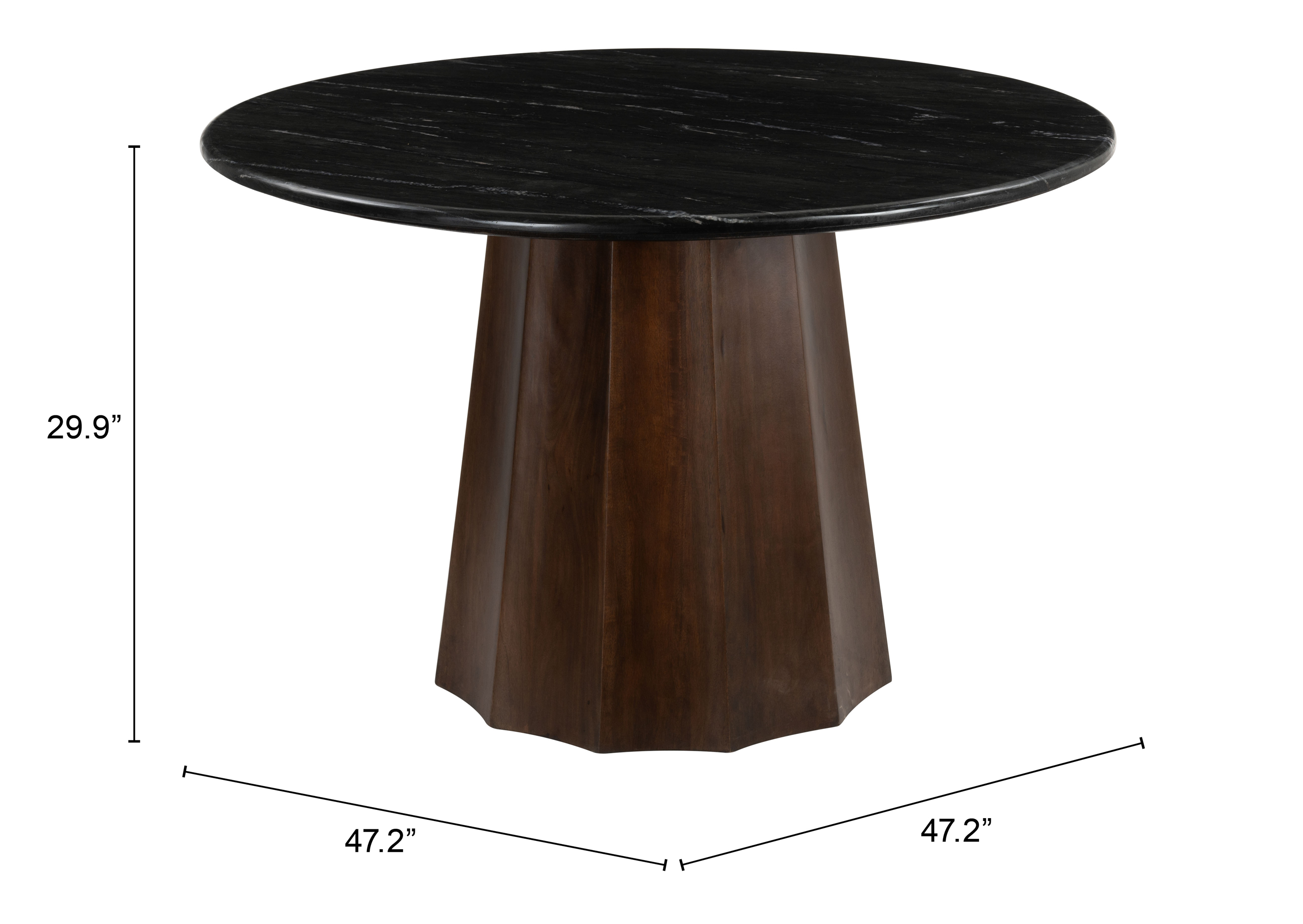 ZUO - Aipe Dining Table in Black/Brown