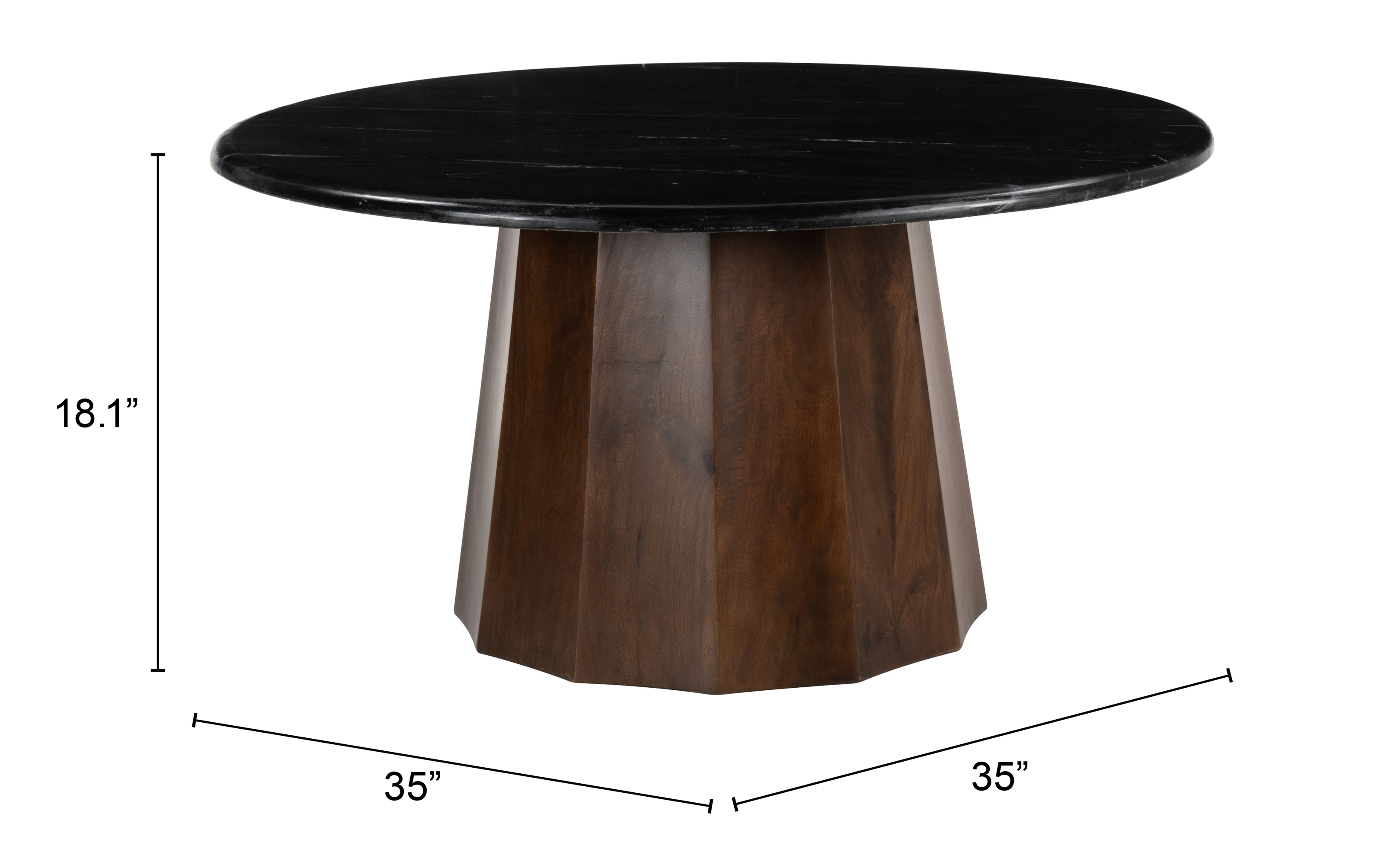 ZUO™ Aipe Coffee Table - Black/Brown