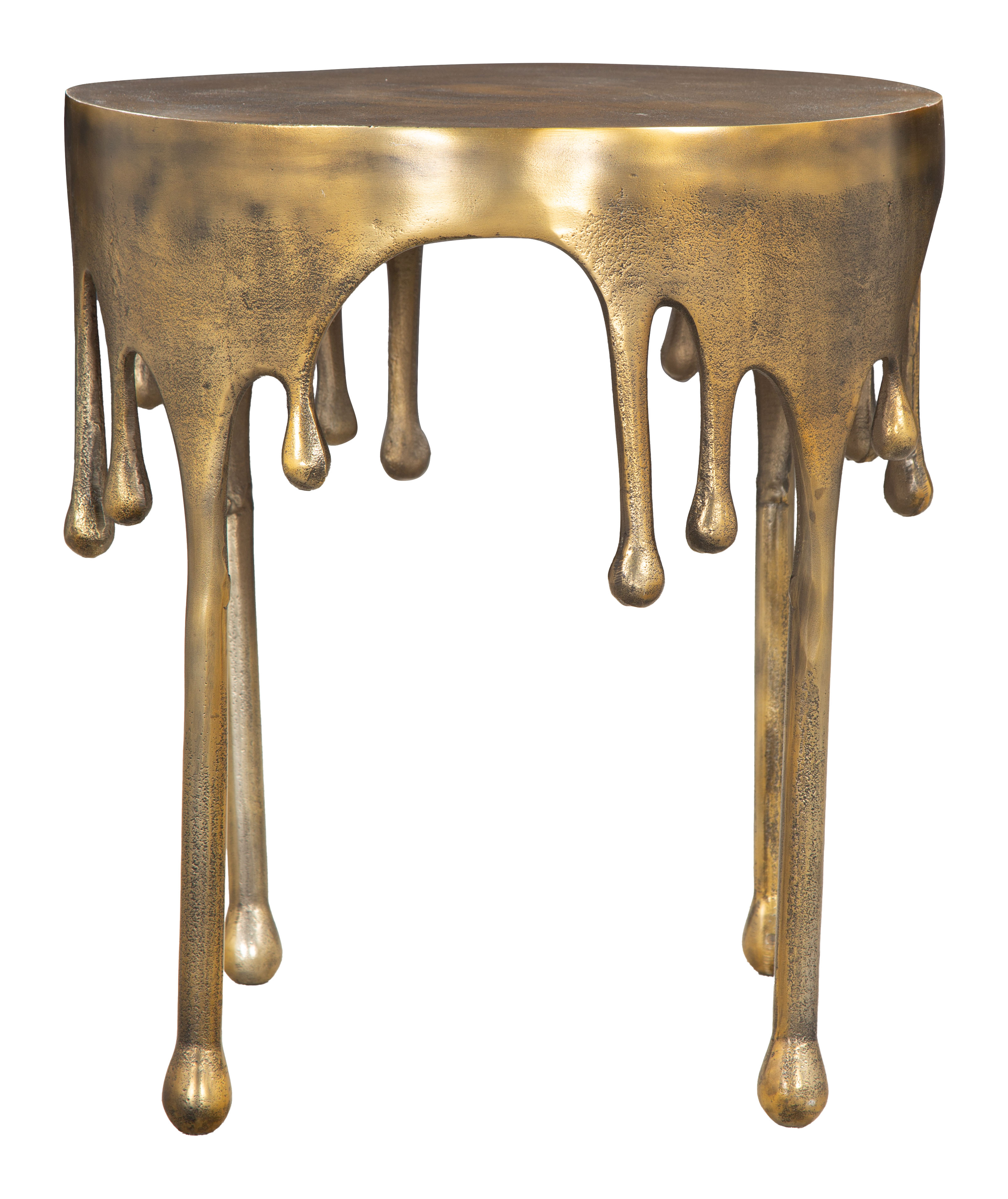 ZUO - Drip Side Table in Antique Brass