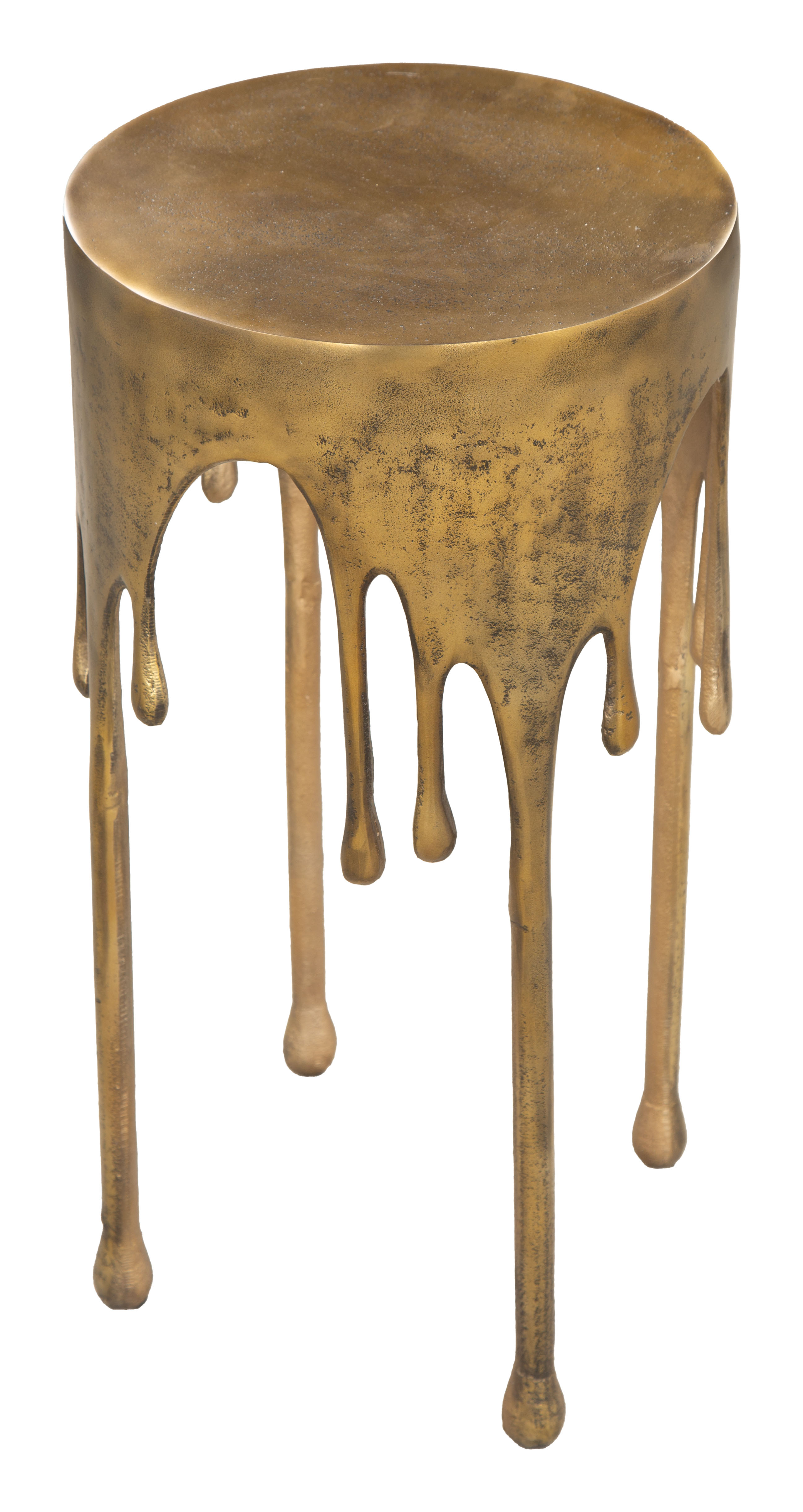 ZUO - Drip Accent Table in Antique Brass