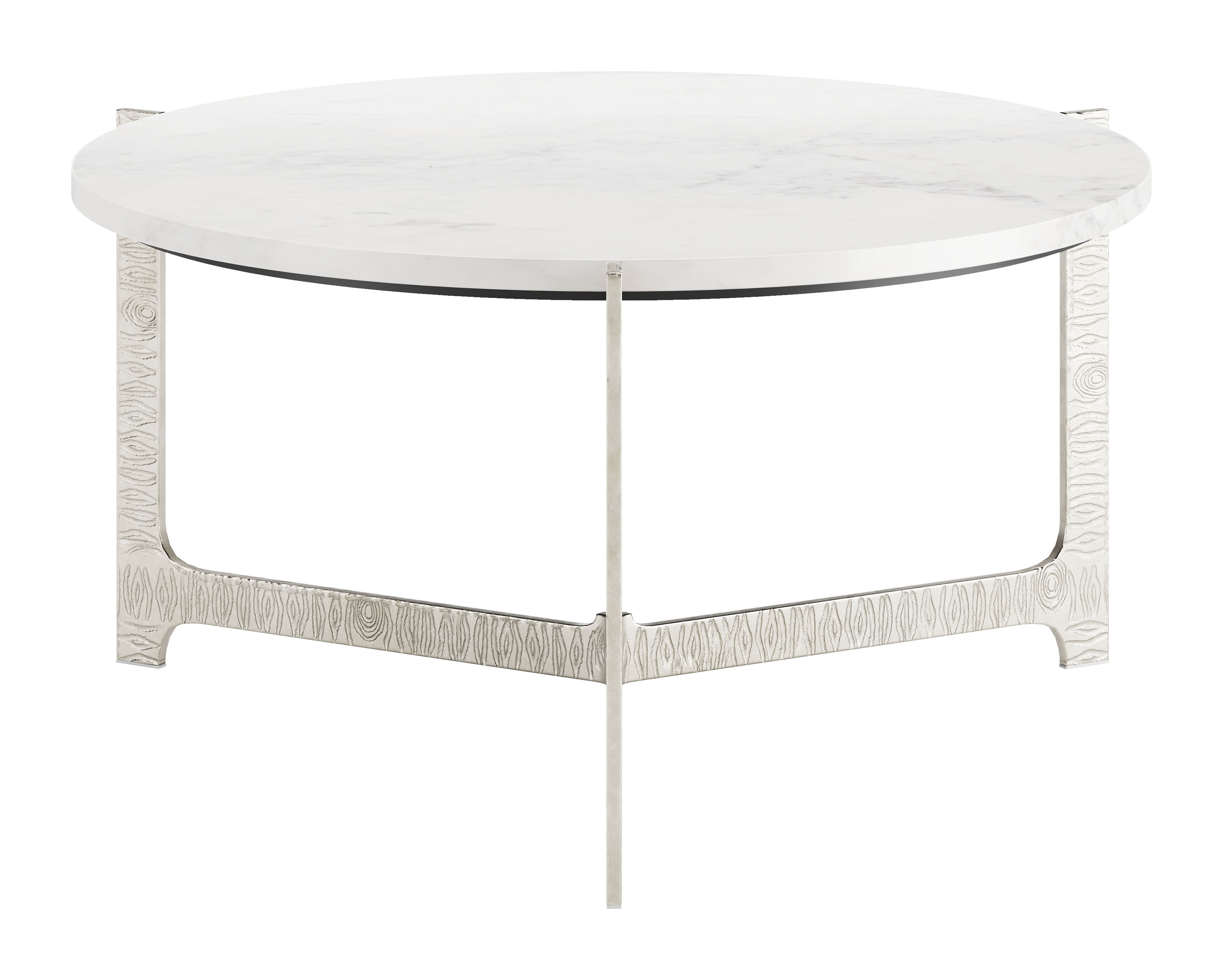 ZUO™ Barmas Coffee Table - White/Silver