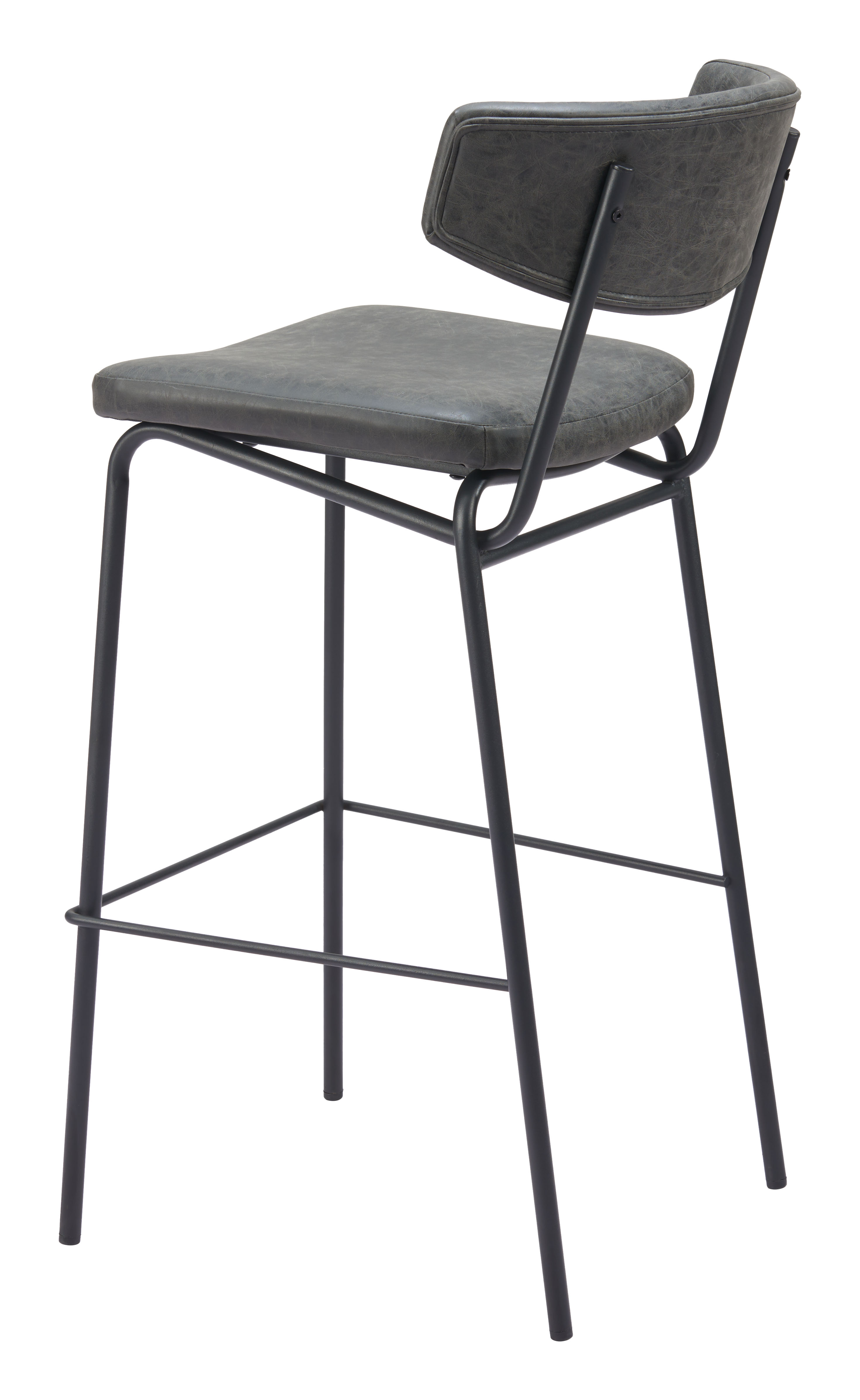 ZUO Charon Barstool (Set of 2) - Vintage Black