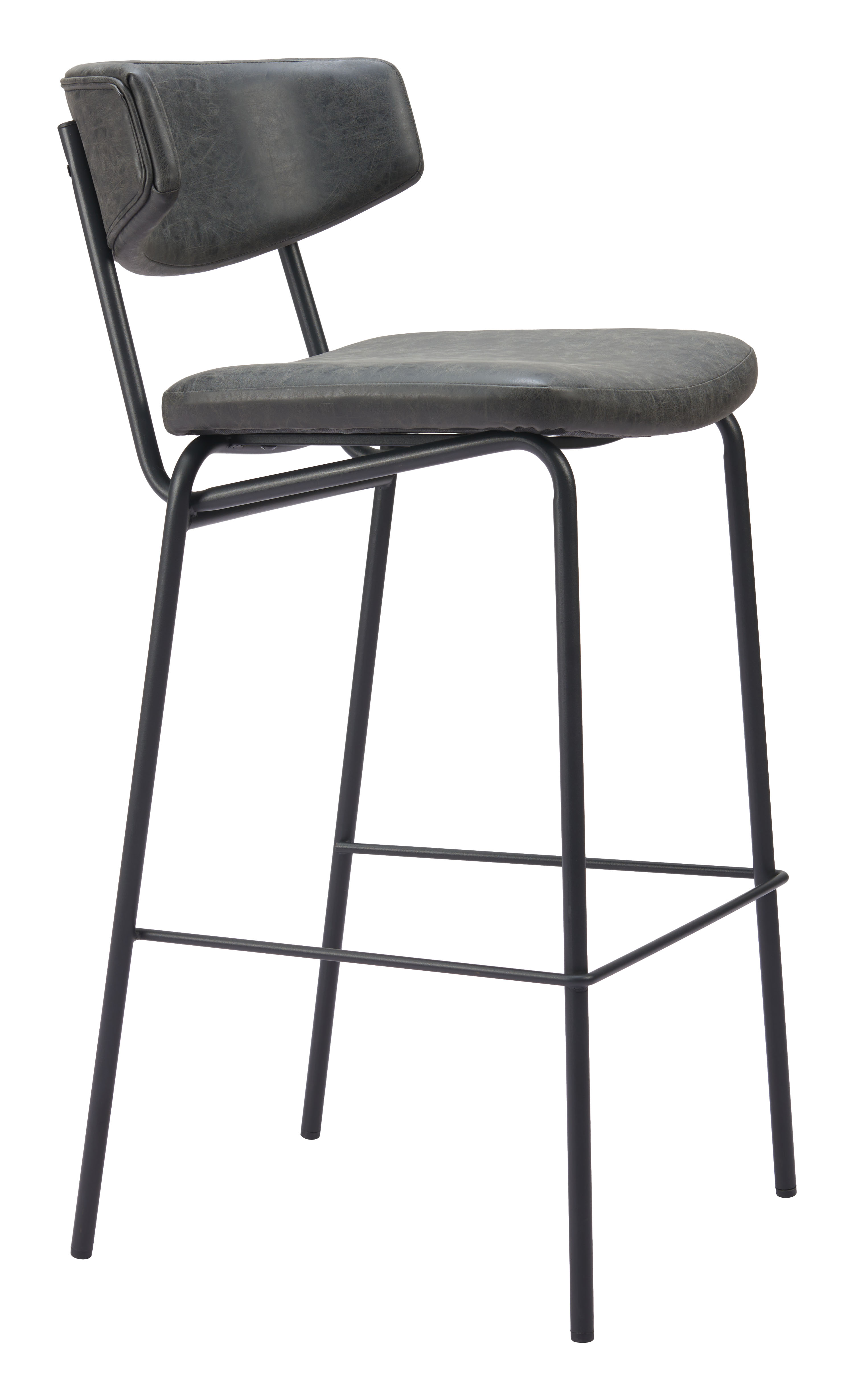 ZUO Charon Barstool (Set of 2) - Vintage Black