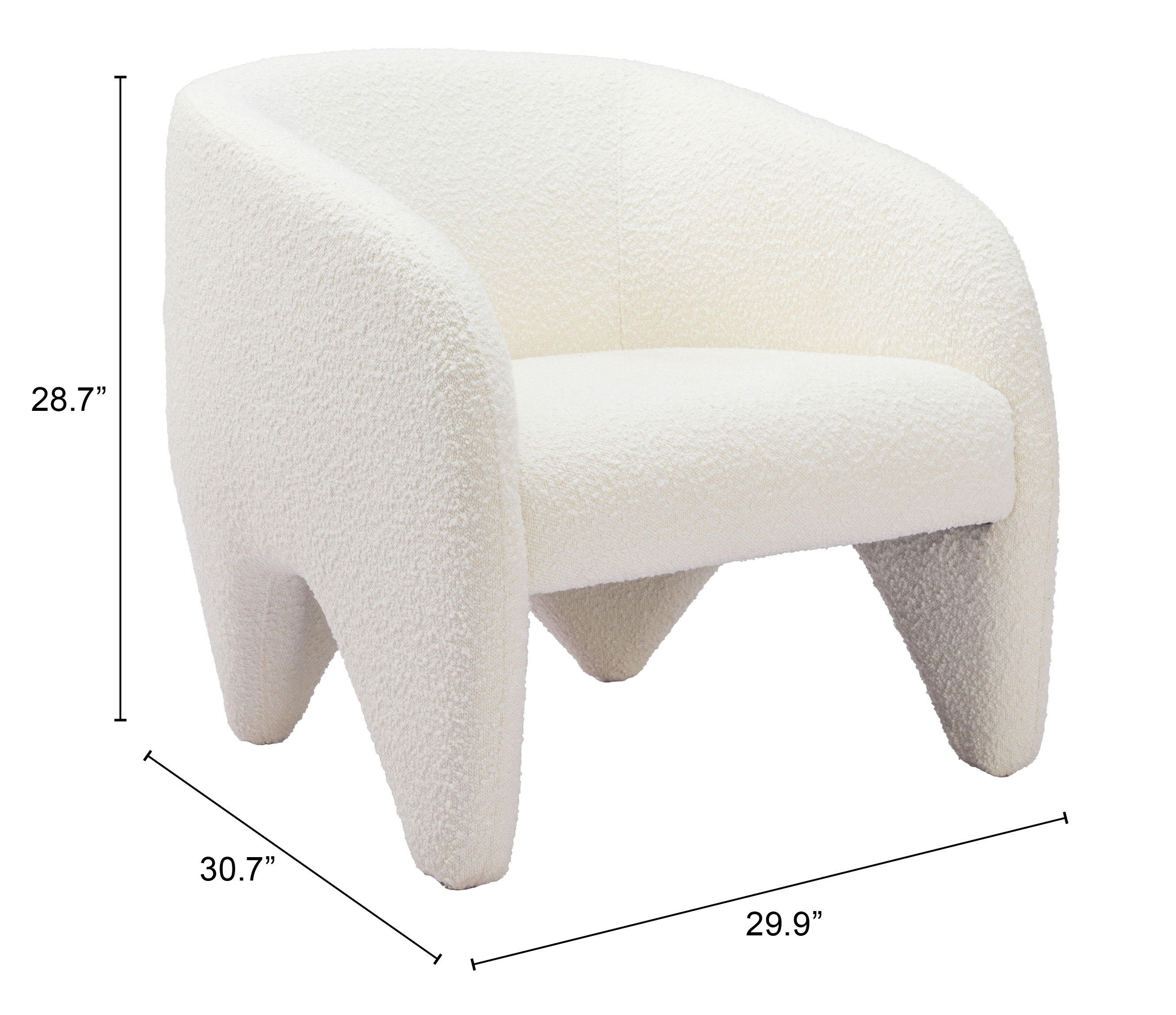 ZUO™ Lopta Accent Chair - White