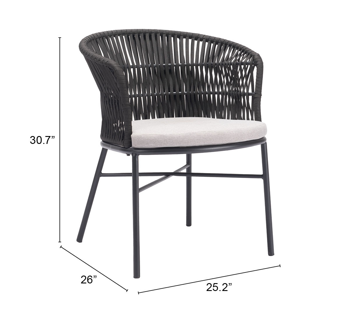 ZUO Freycinet Dining Chair (Set of 2) - Black