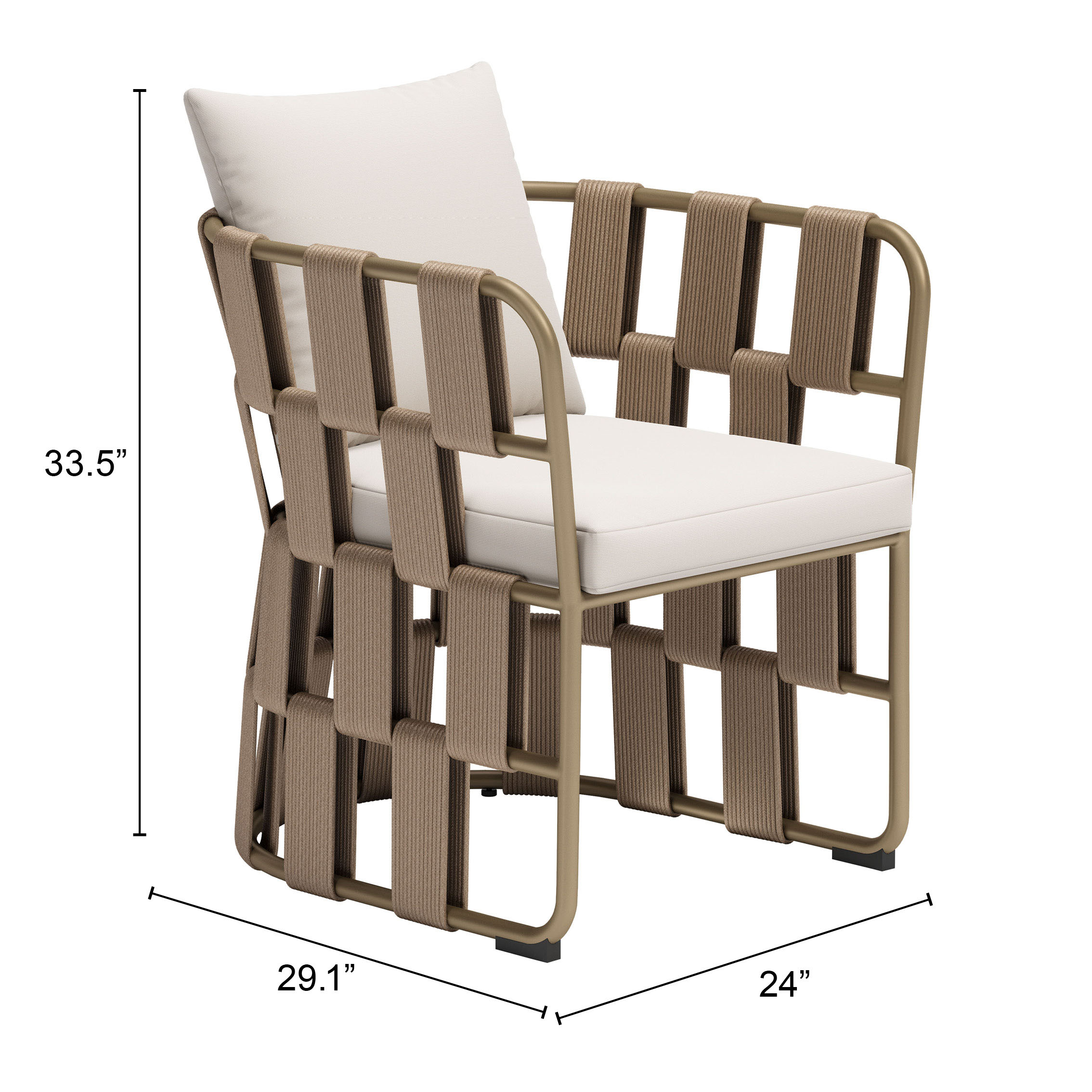 ZUO - Quadrat Dining Chair in White