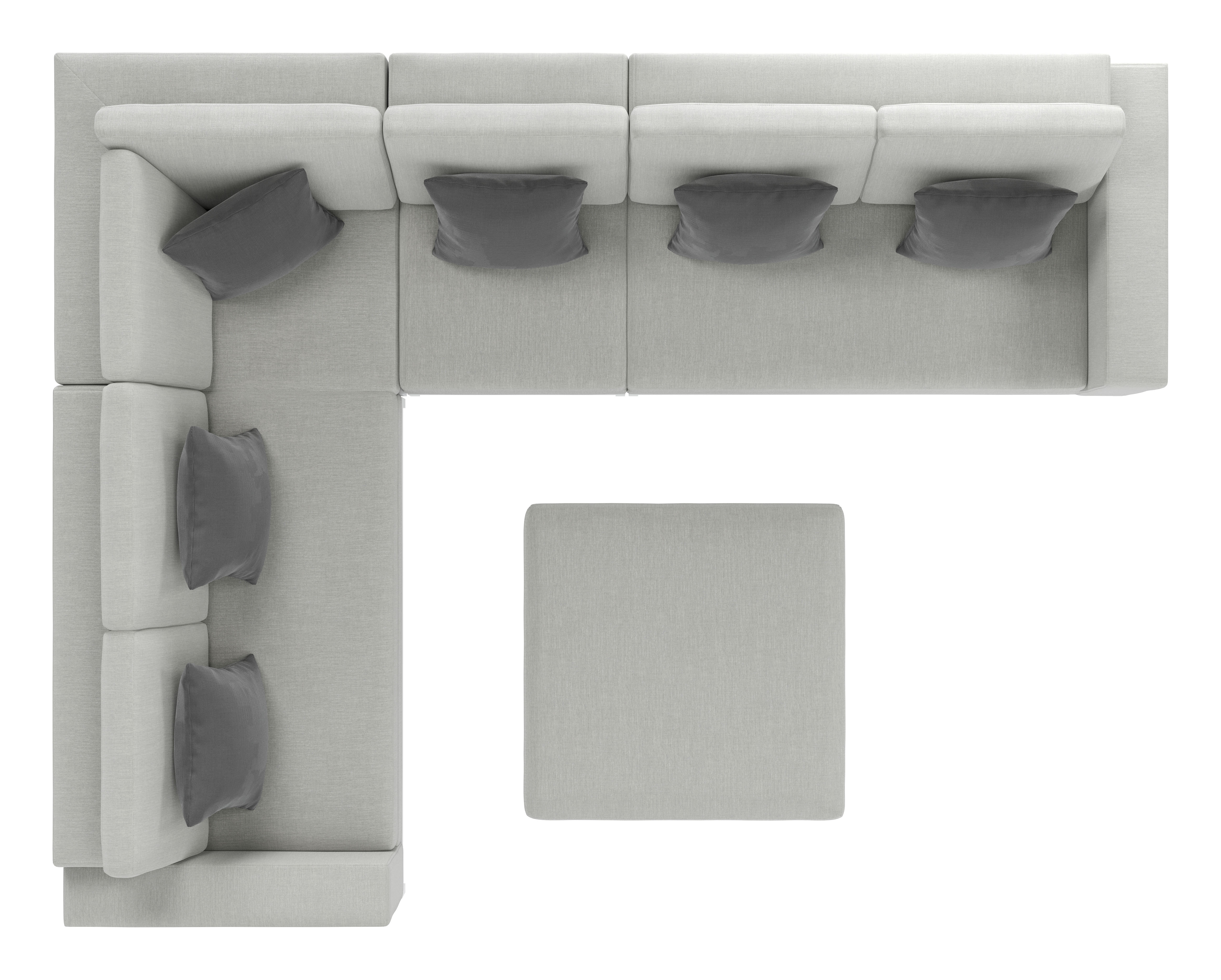 ZUO Corona del Mar Modular Sectional Set - Gray