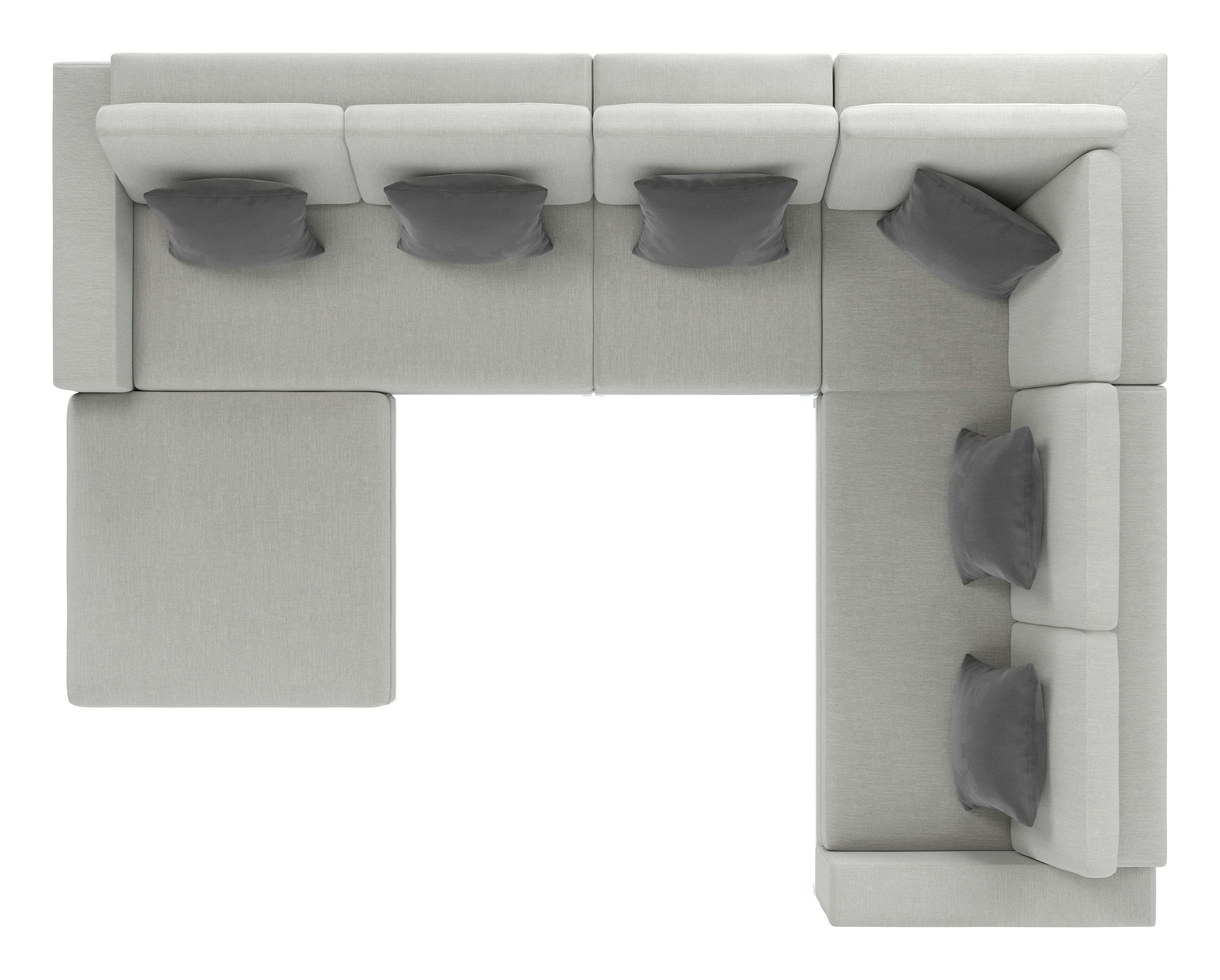 ZUO Corona del Mar Modular Sectional Set - Gray