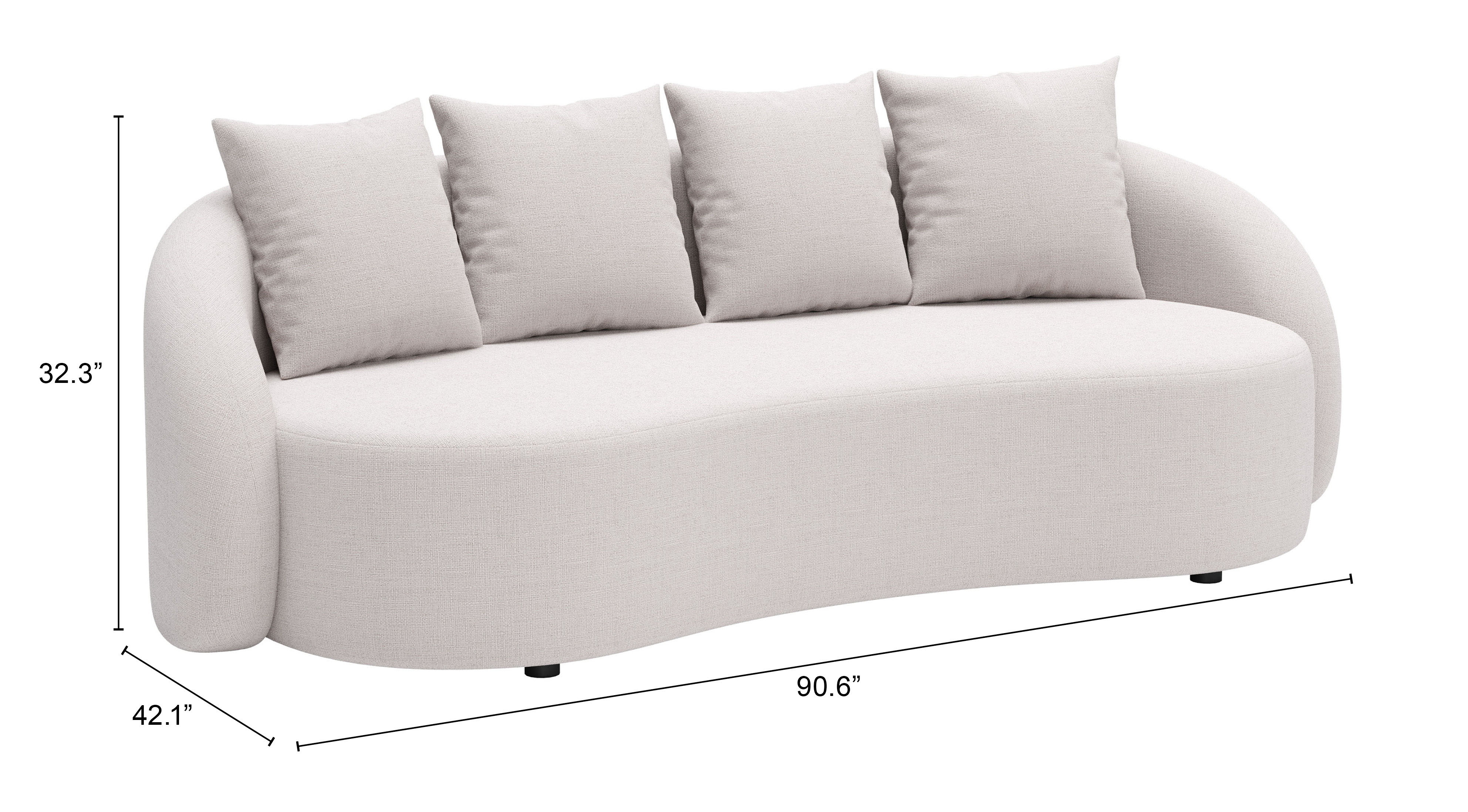 ZUO - Sunny Isles Sofa in Beige