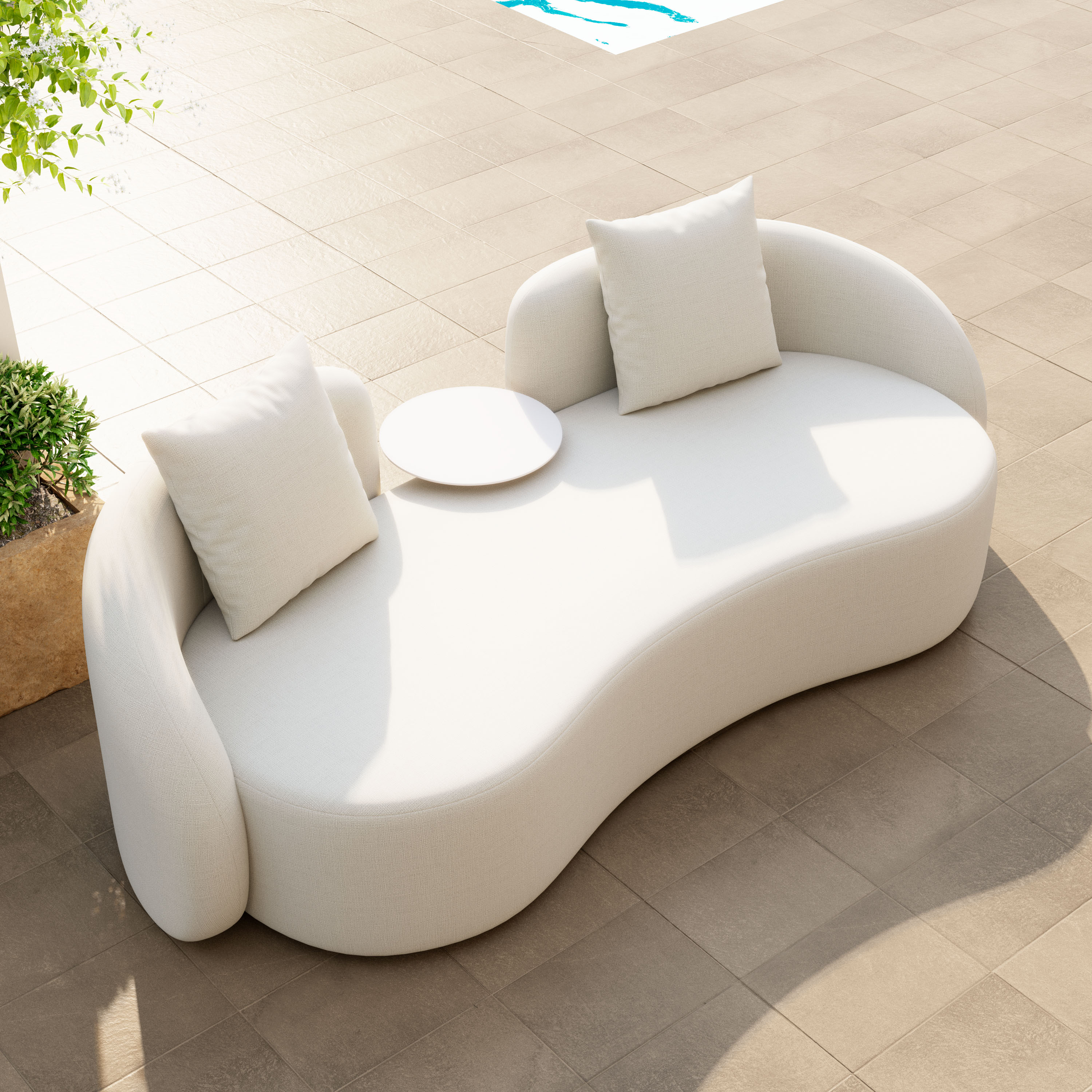 ZUO Sunny Isles Loveseat - Beige