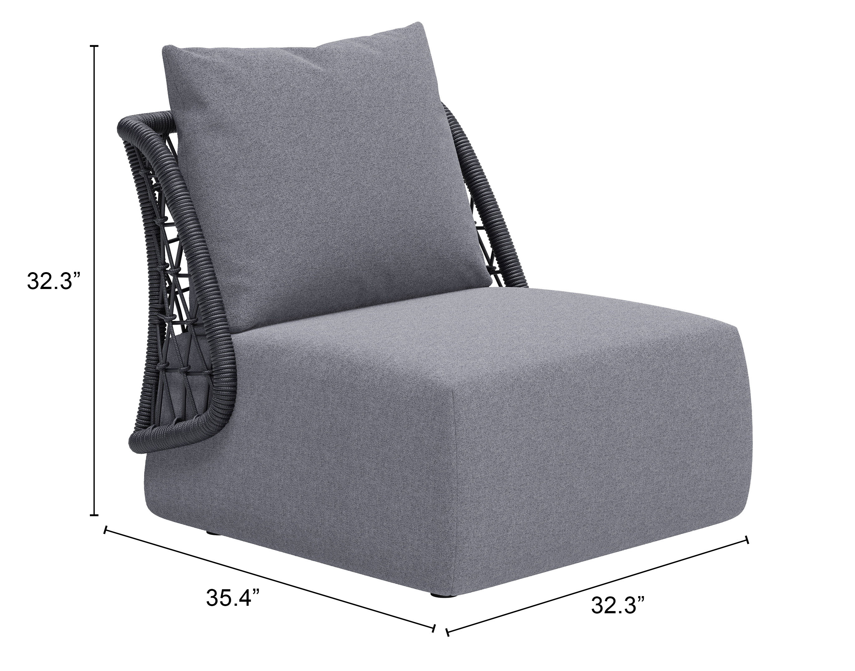 ZUO™ Mekan Accent Chair - Gray