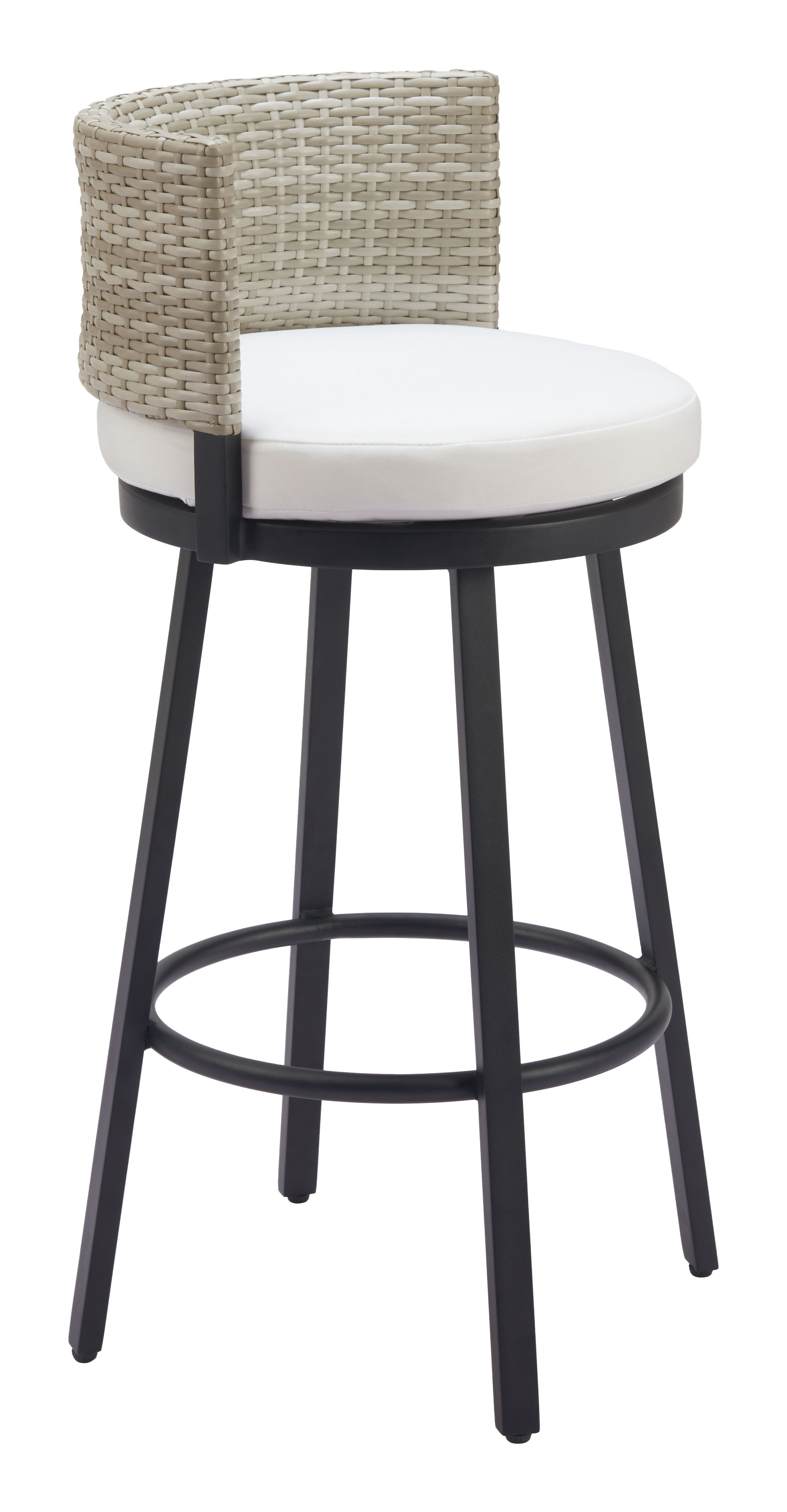 ZUO - Midnight Wave Barstool in White