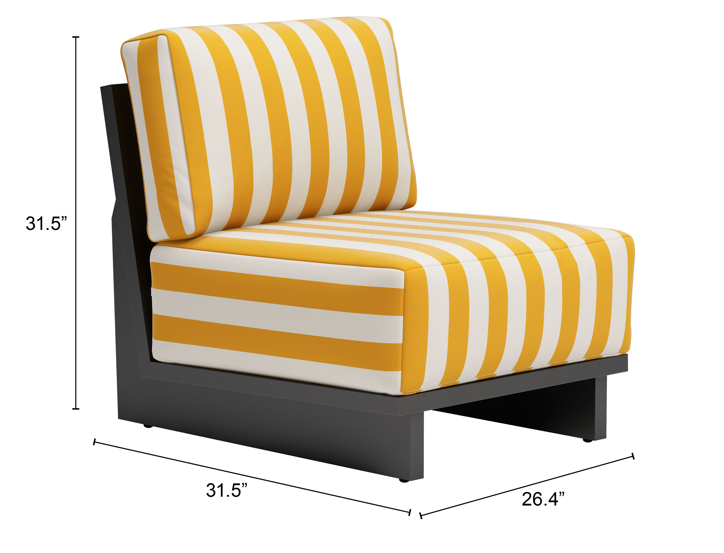 ZUO™ Shoreline Accent Chair - Yellow