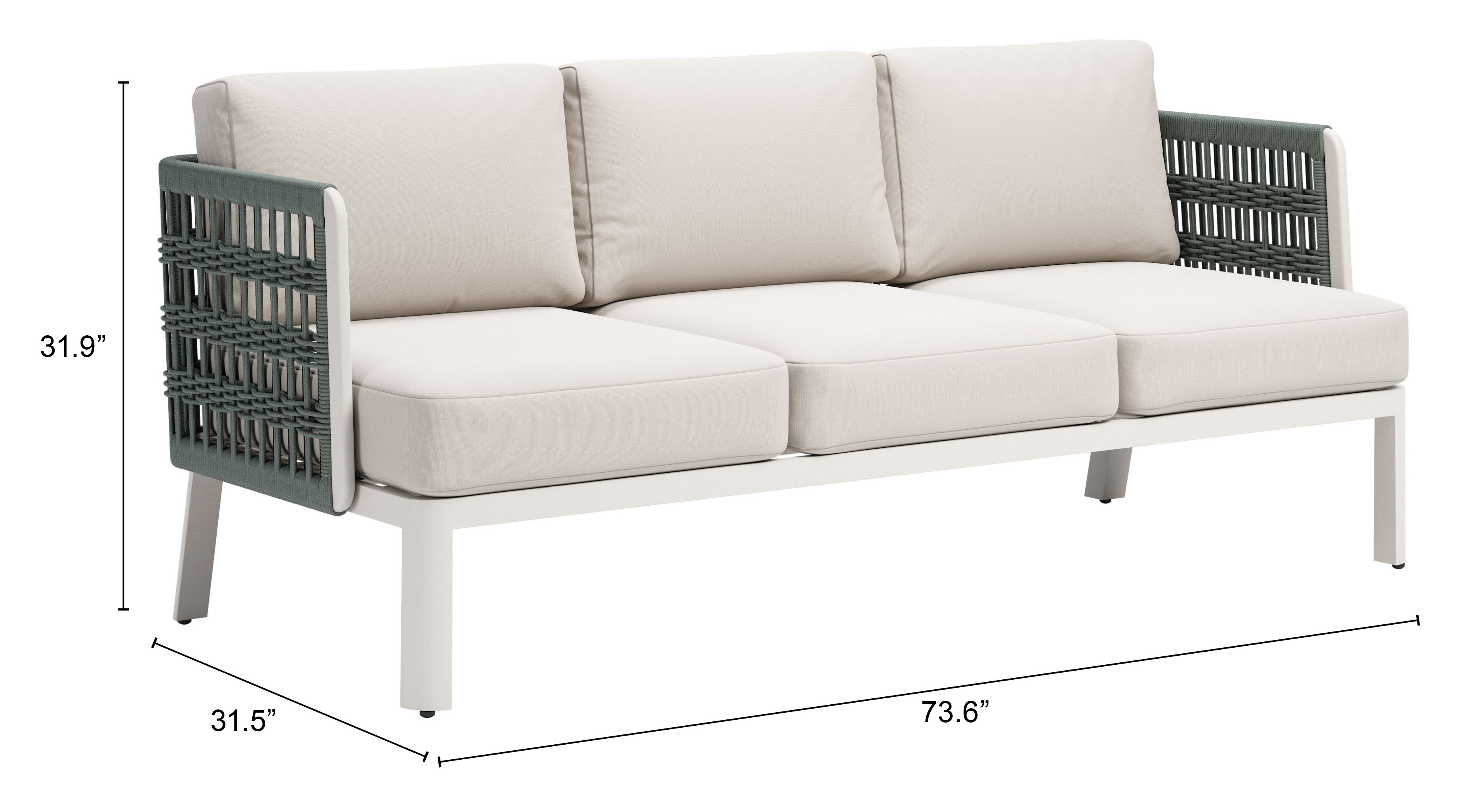 ZUO - Bridgehampton Sofa in White