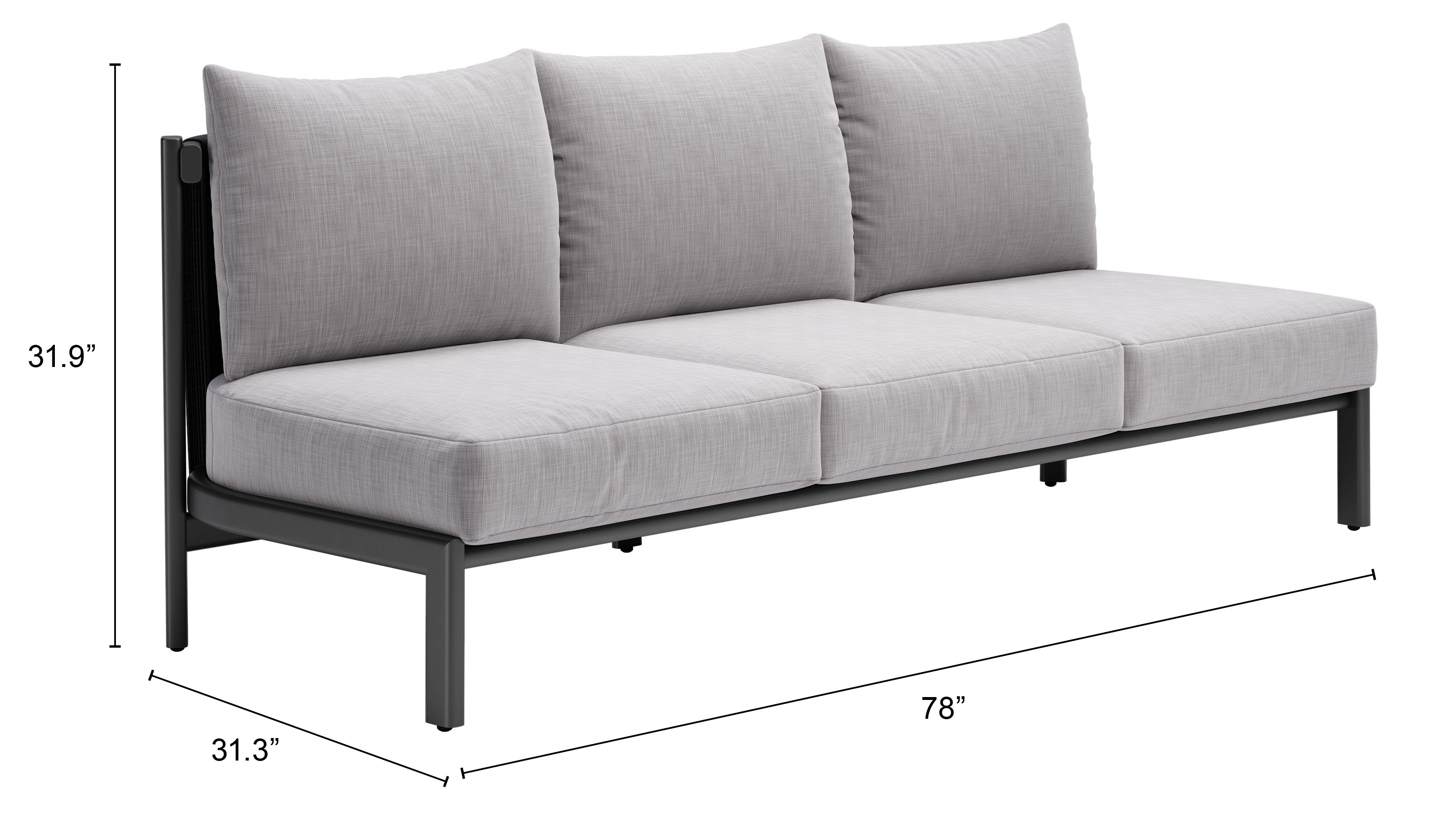 ZUO - Horizon Sofa in Gray