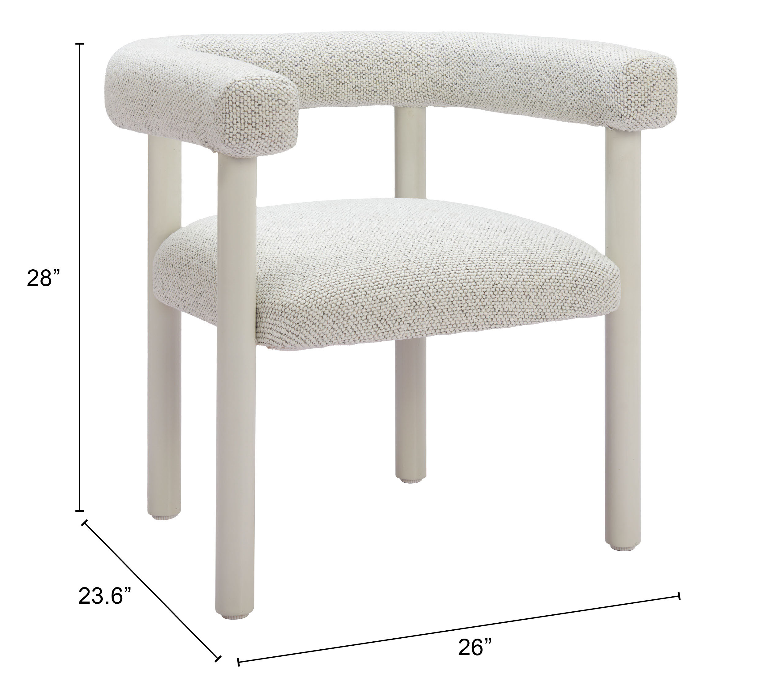 ZUO - Sunbath Dining Chair (Set of 2) in White