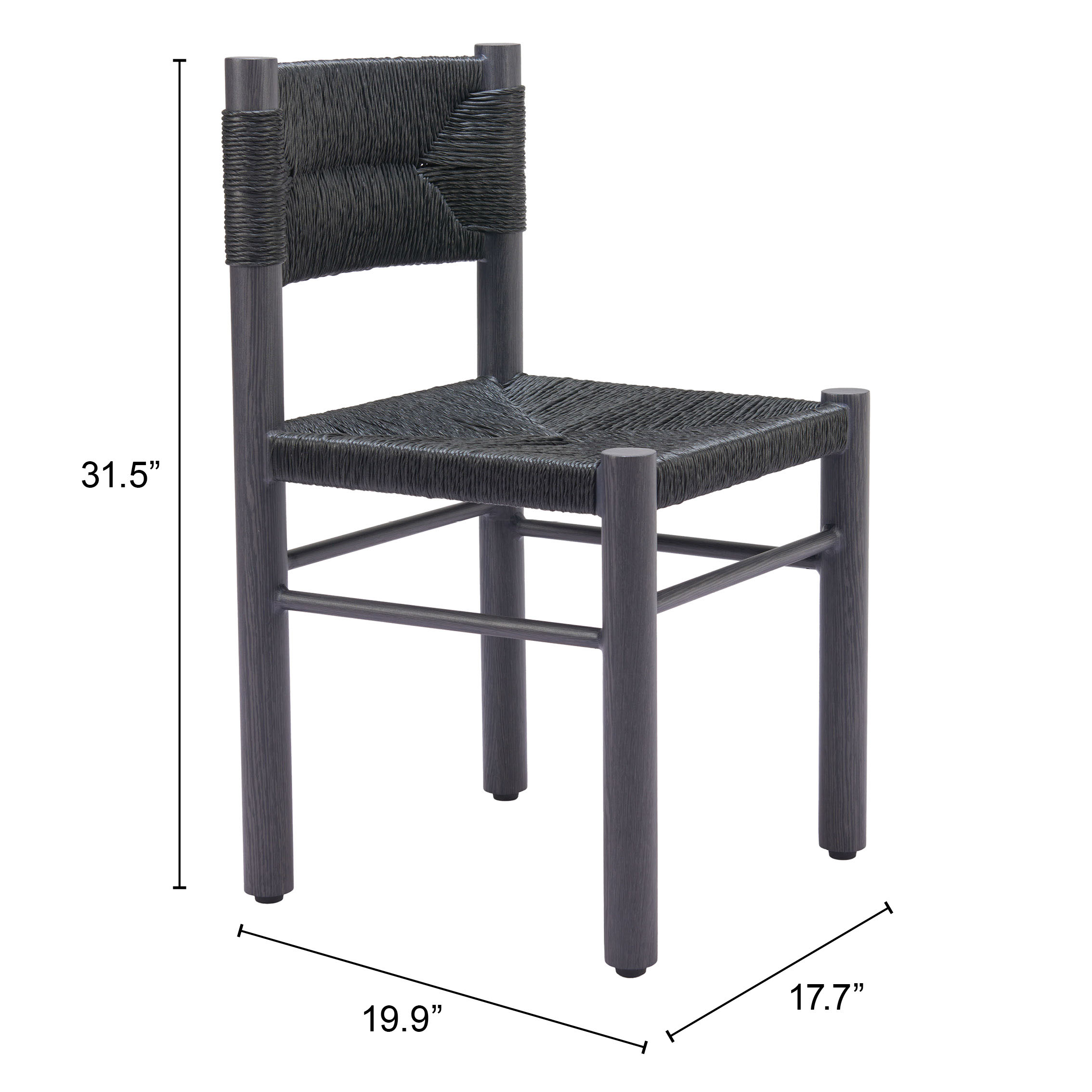 ZUO Iska Dining Chair (Set of 2) - Black