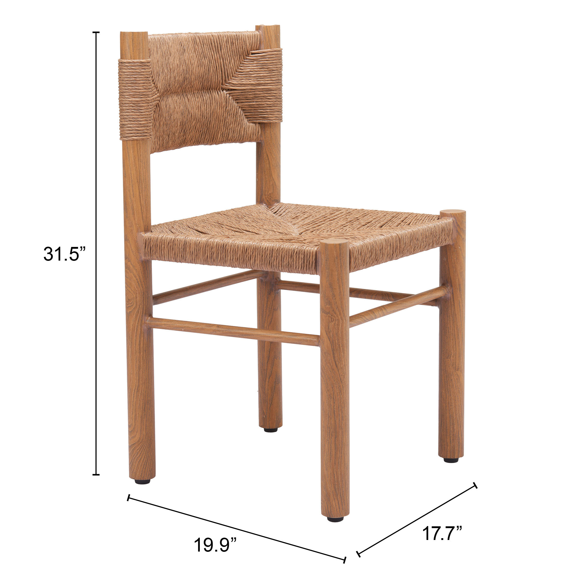 ZUO Iska Dining Chair (Set of 2) - Natural