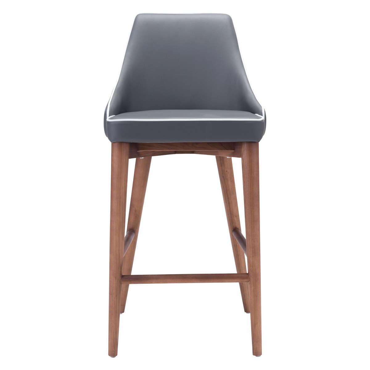 ZUO Moor Counter Chair - Dark Gray/Brown