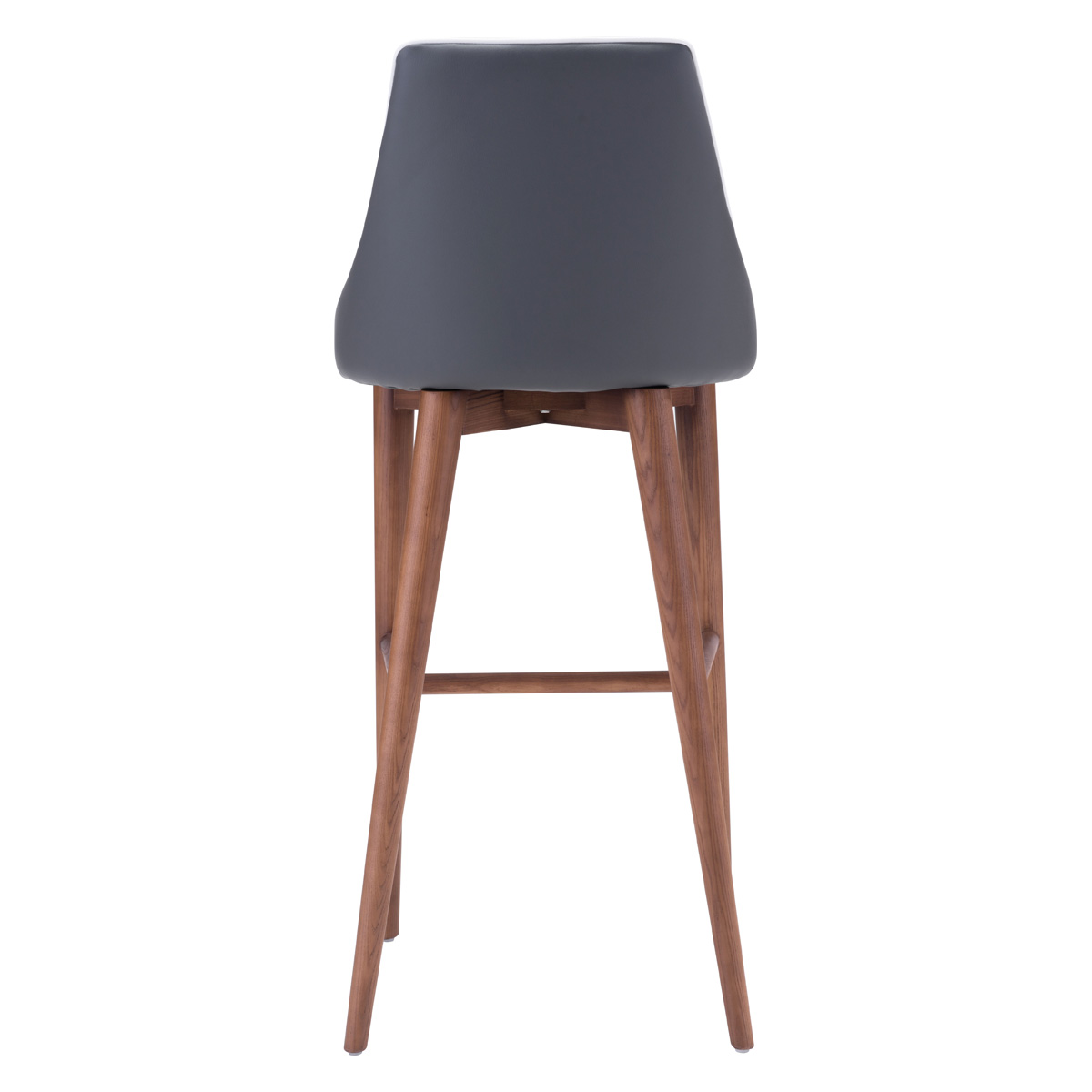 ZUO Moor Bar Chair - Dark Gray/Brown