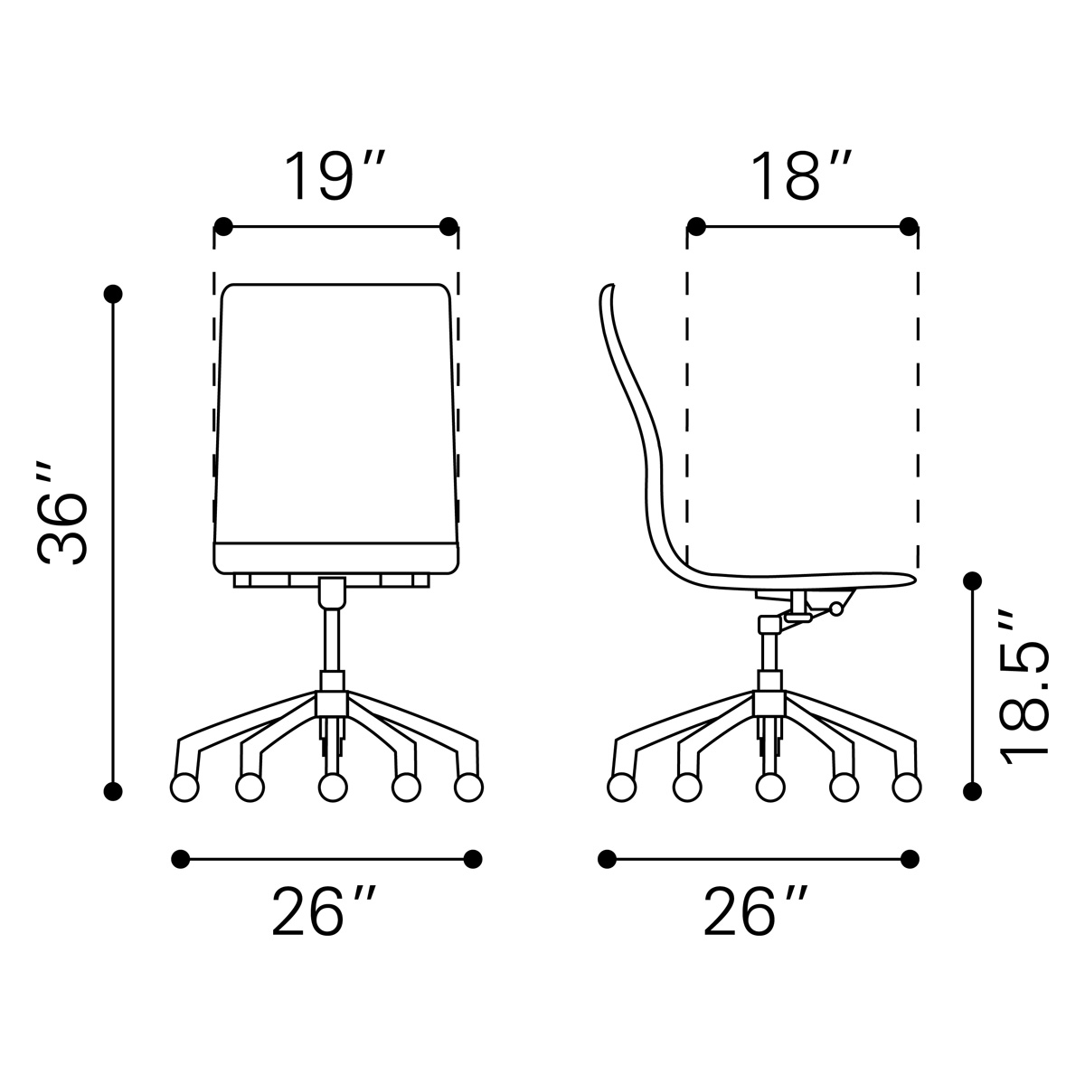 ZUO Glider Conference Chair - Taupe/Silver