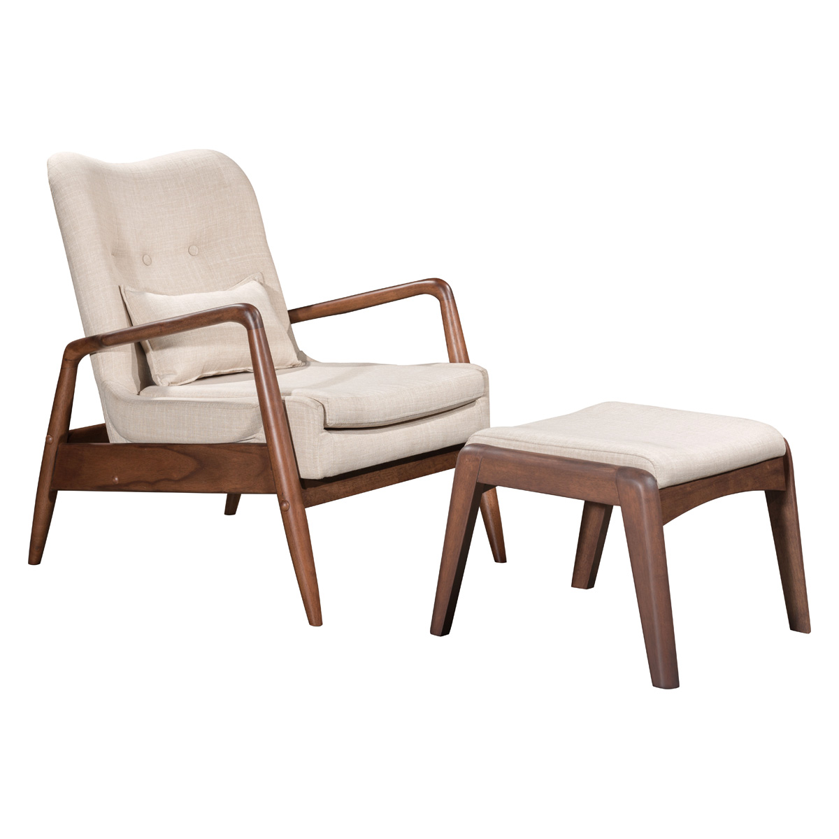 ZUO - Bully Lounge Chair & Ottoman