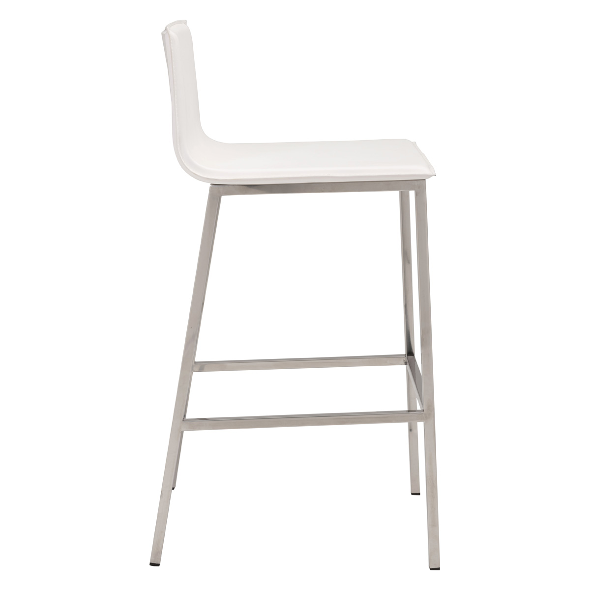 ZUO Marina Barstool (Set Of 2) - White/Silver