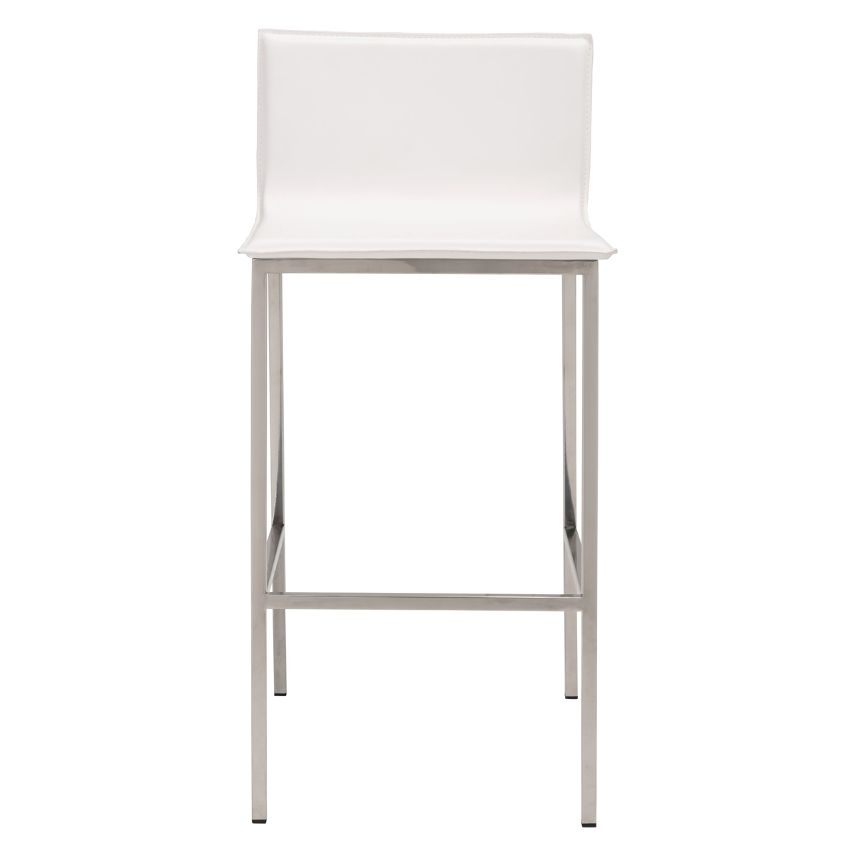 ZUO Marina Barstool (Set Of 2) - White/Silver