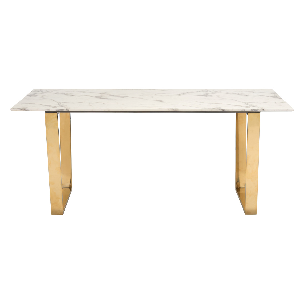 ZUO Atlas Dining Table - White/Gold