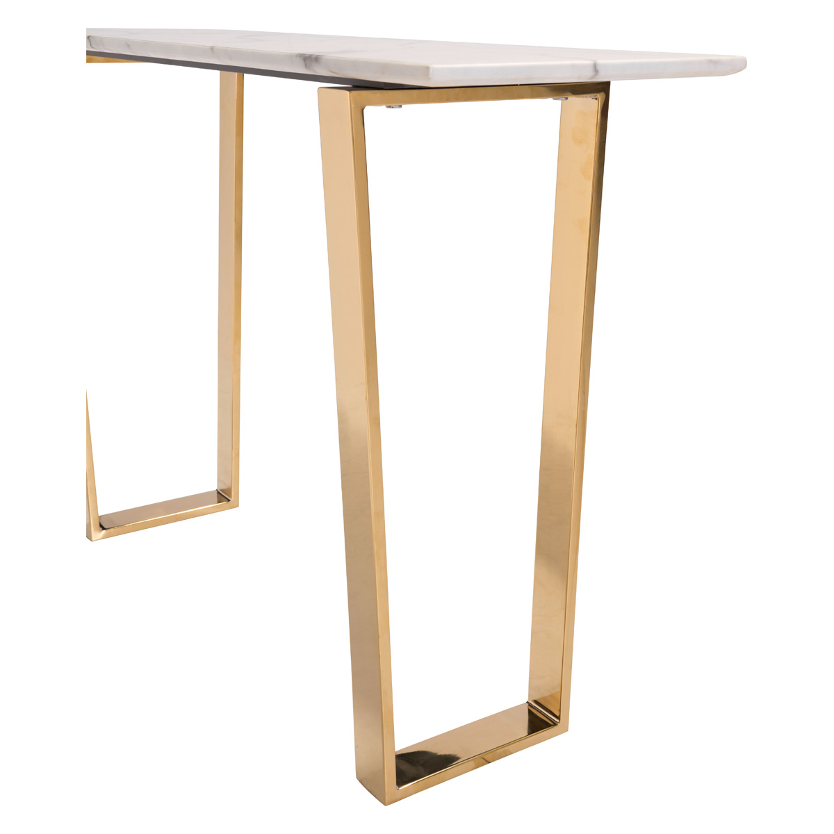 ZUO Atlas Console Table - White/Gold