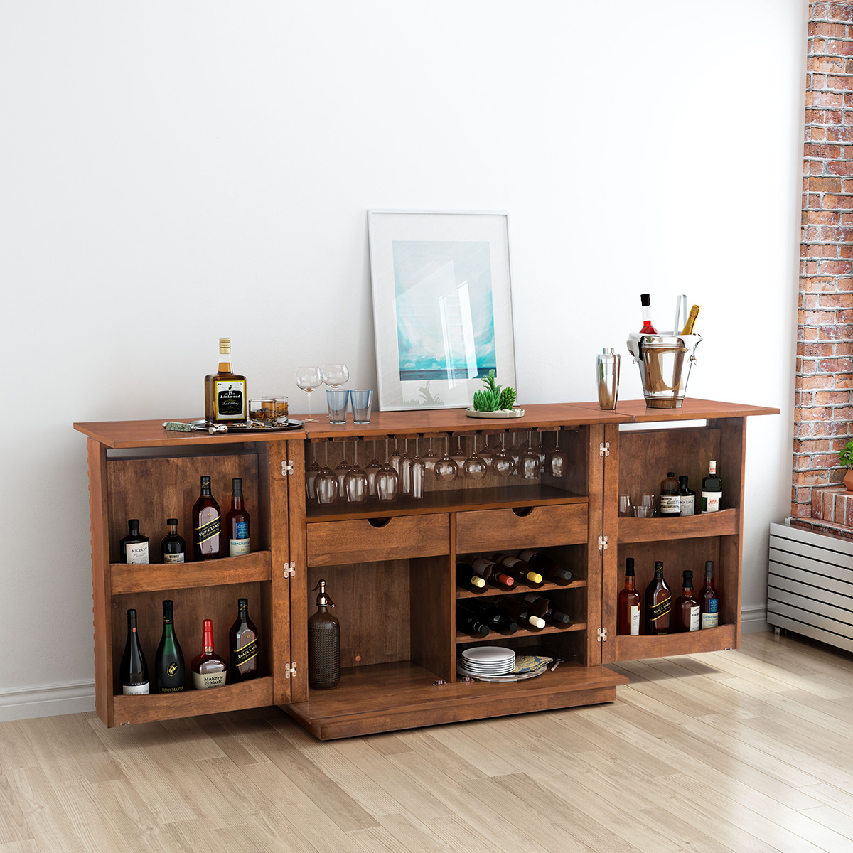 ZUO - Linea Bar Cabinet in Walnut